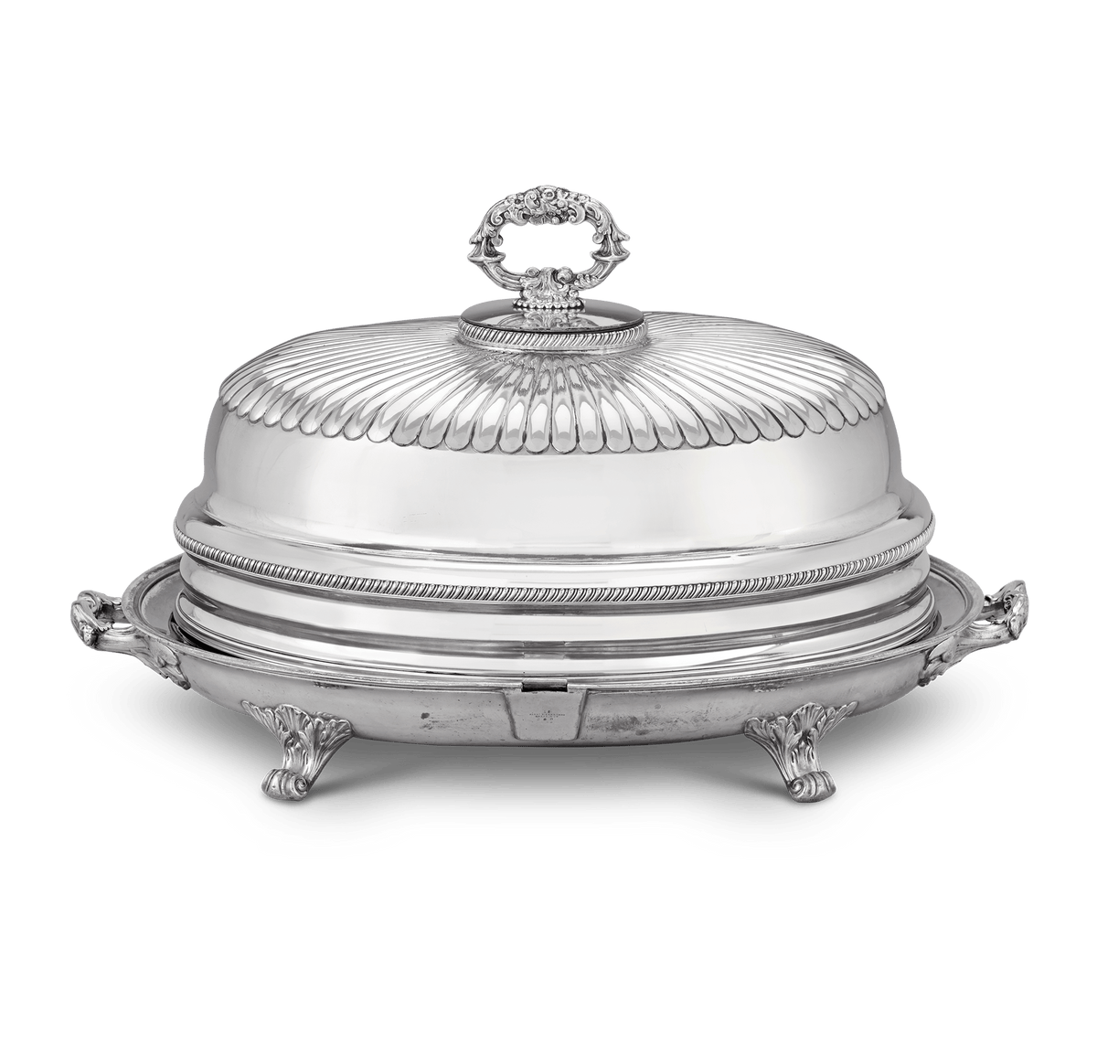 Silverplated Turkey Dish with Cover by James Dixon & Sons