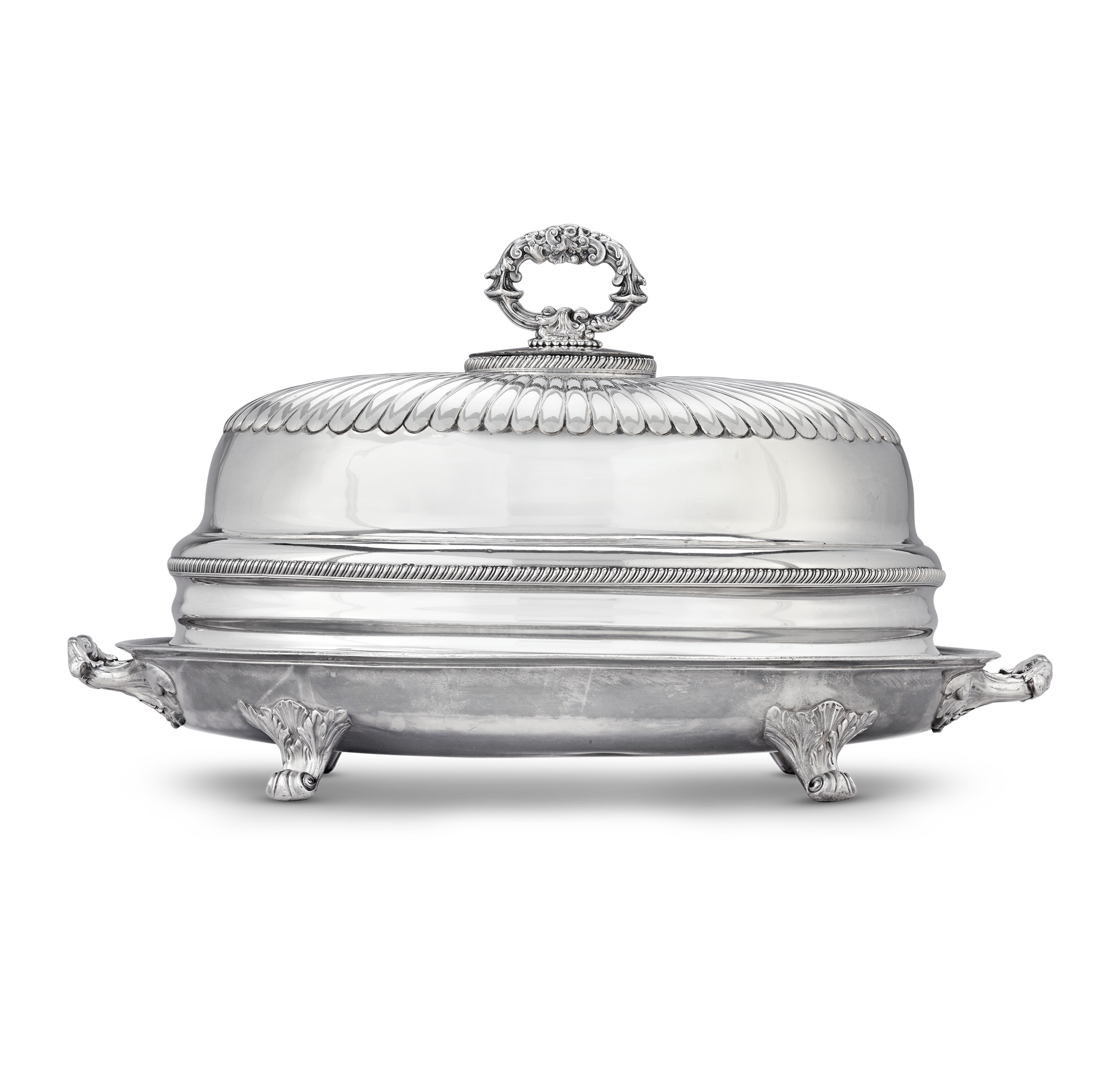 Silverplated Turkey Dish with Cover by James Dixon & Sons