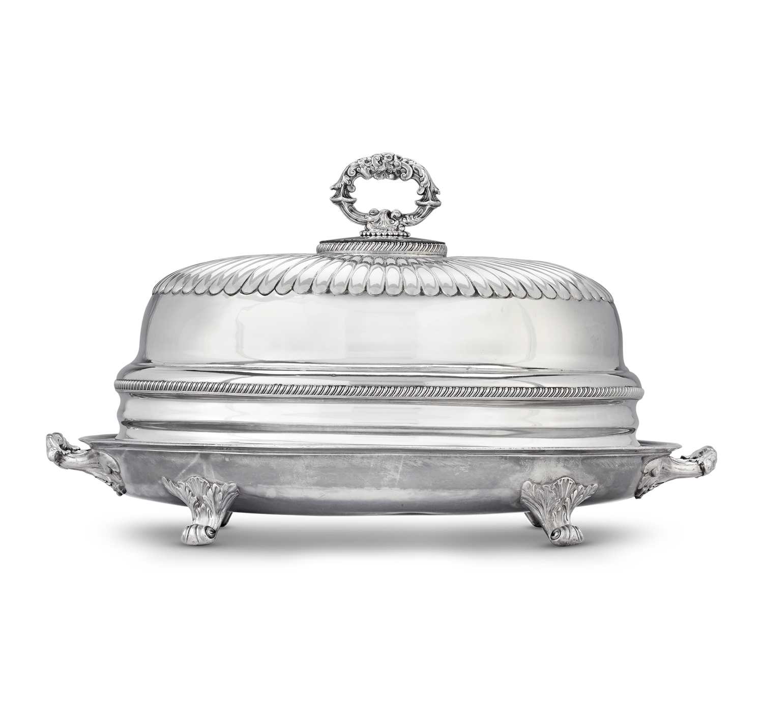 Silverplated Turkey Dish with Cover by James Dixon & Sons