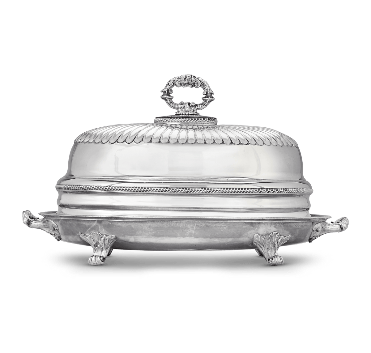 Silverplated Turkey Dish with Cover by James Dixon & Sons