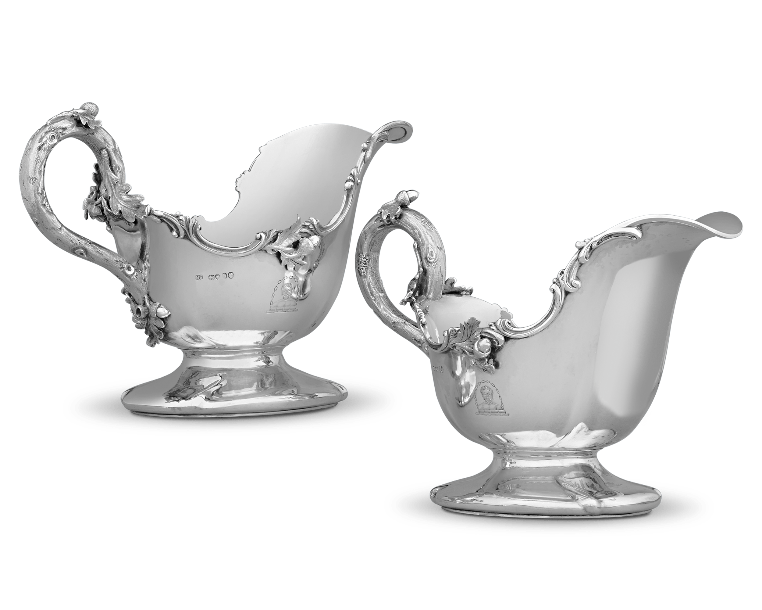 Pair of Victorian Silver Sauceboats by Benjamin Smith