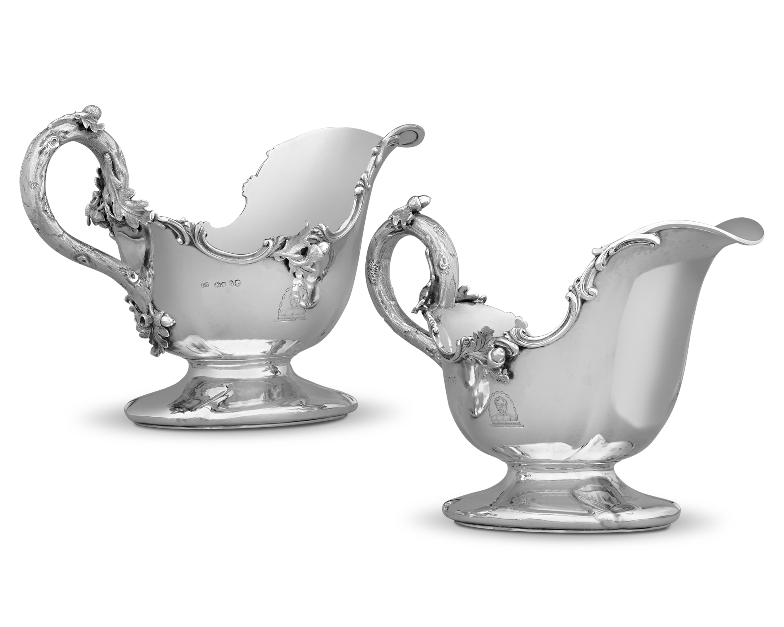 Pair of Victorian Silver Sauceboats by Benjamin Smith