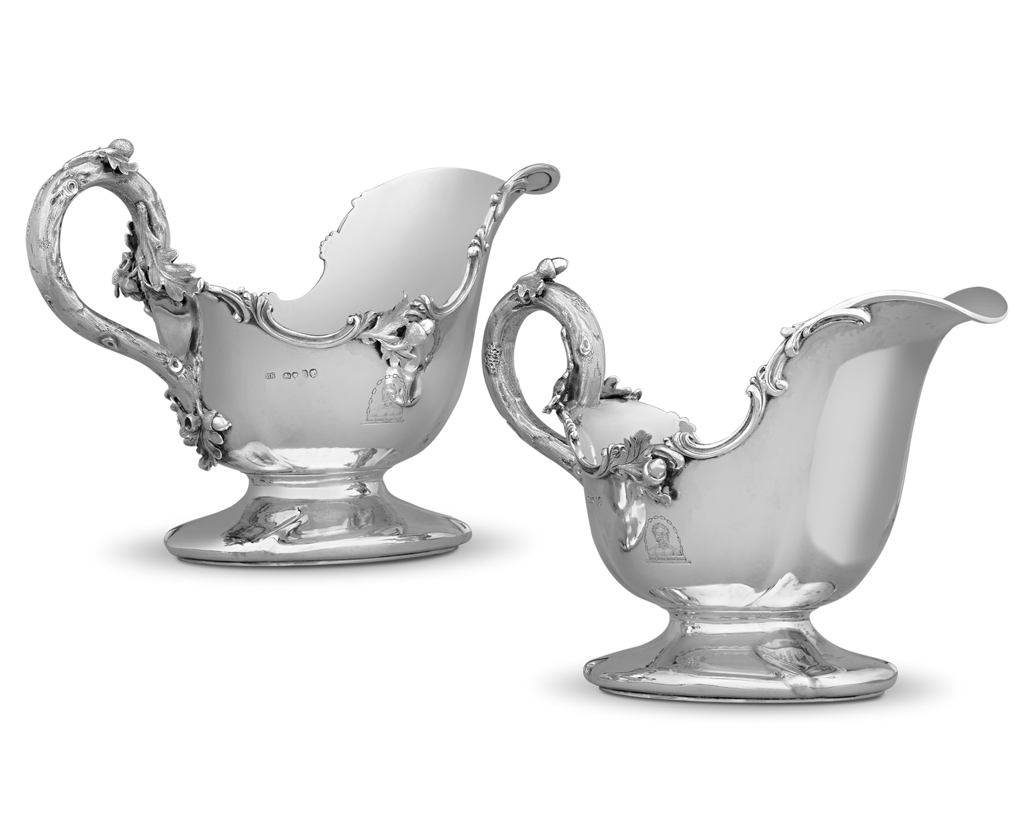 Pair of Victorian Silver Sauceboats by Benjamin Smith