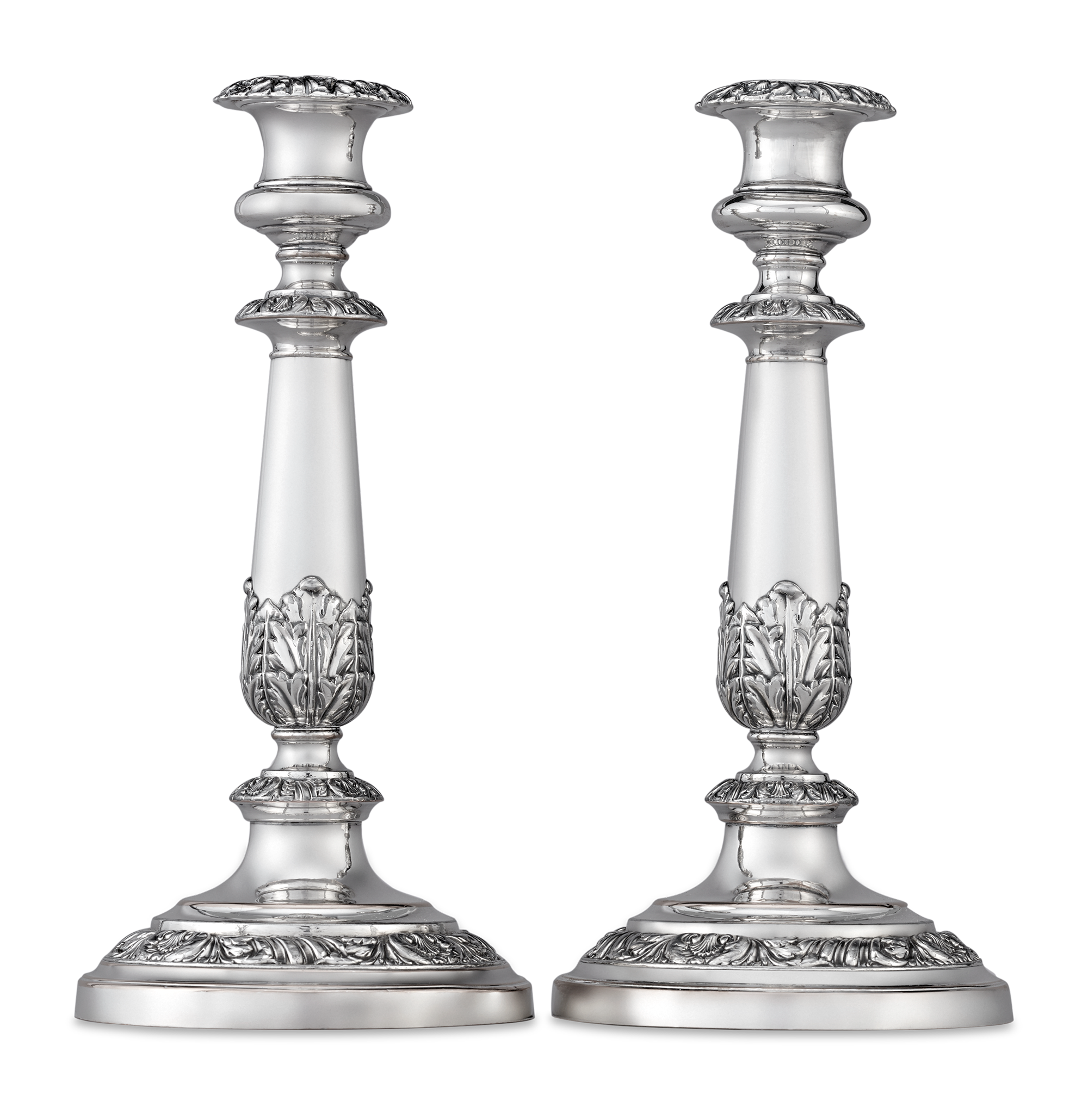 Pair of Sheffield Plate Candlesticks by Matthew Boulton