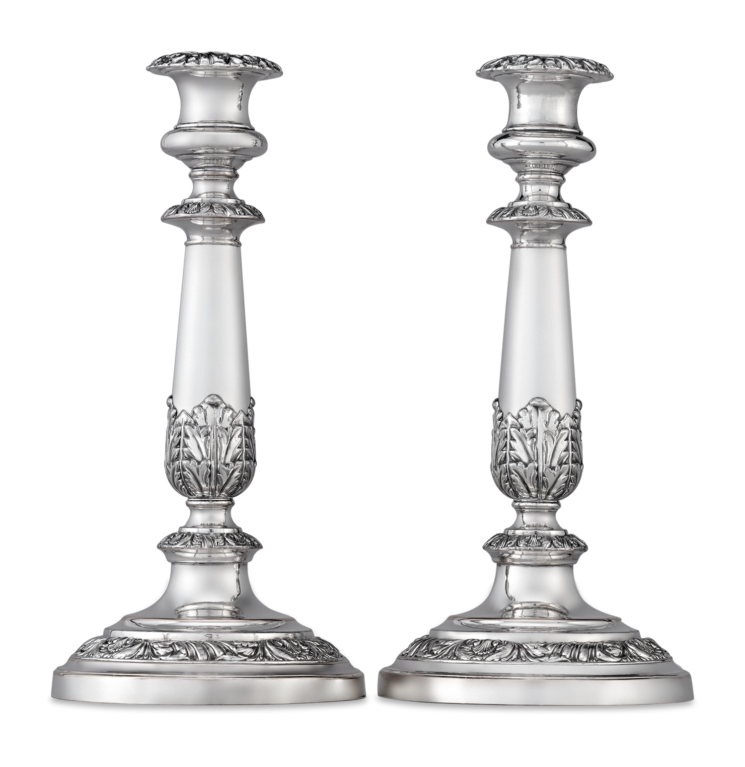 Pair of Sheffield Plate Candlesticks by Matthew Boulton