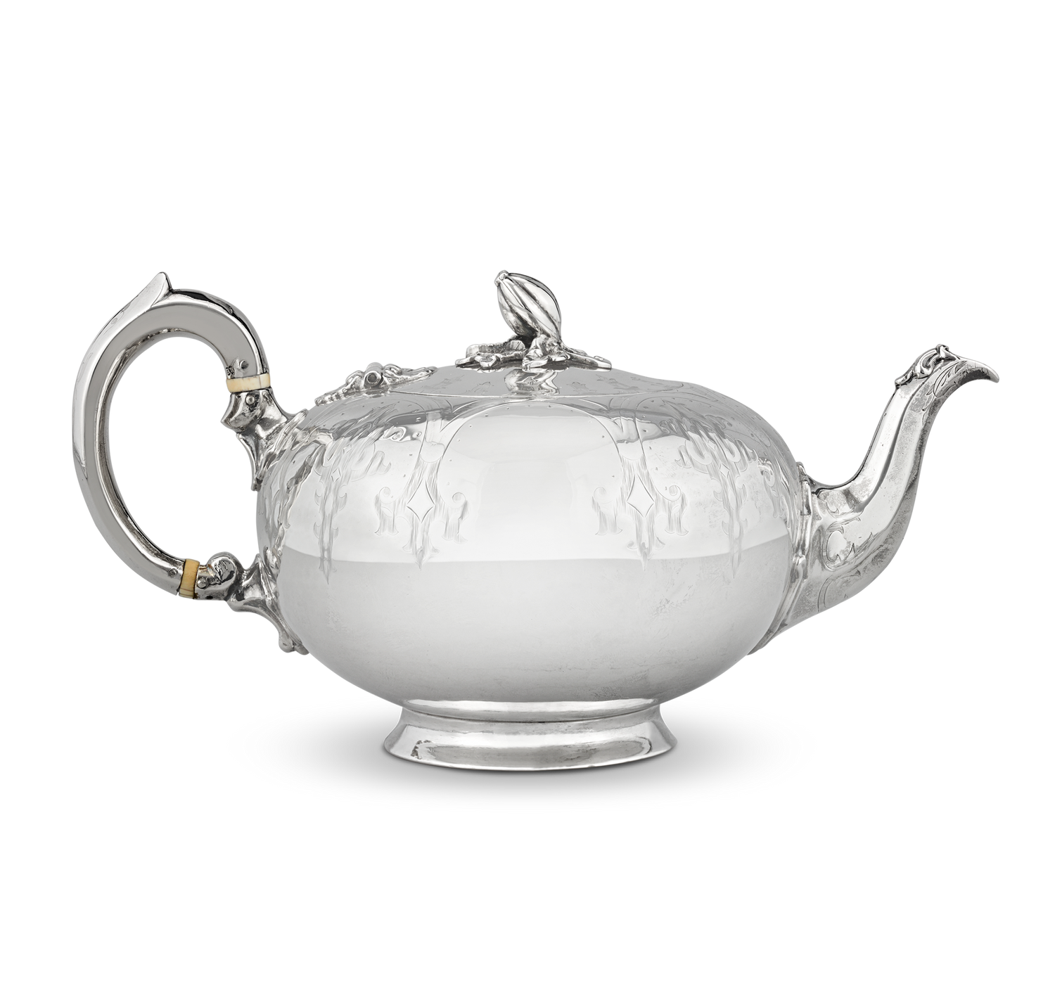 Victorian Three-Piece Silver Tea Set by Robert Harper