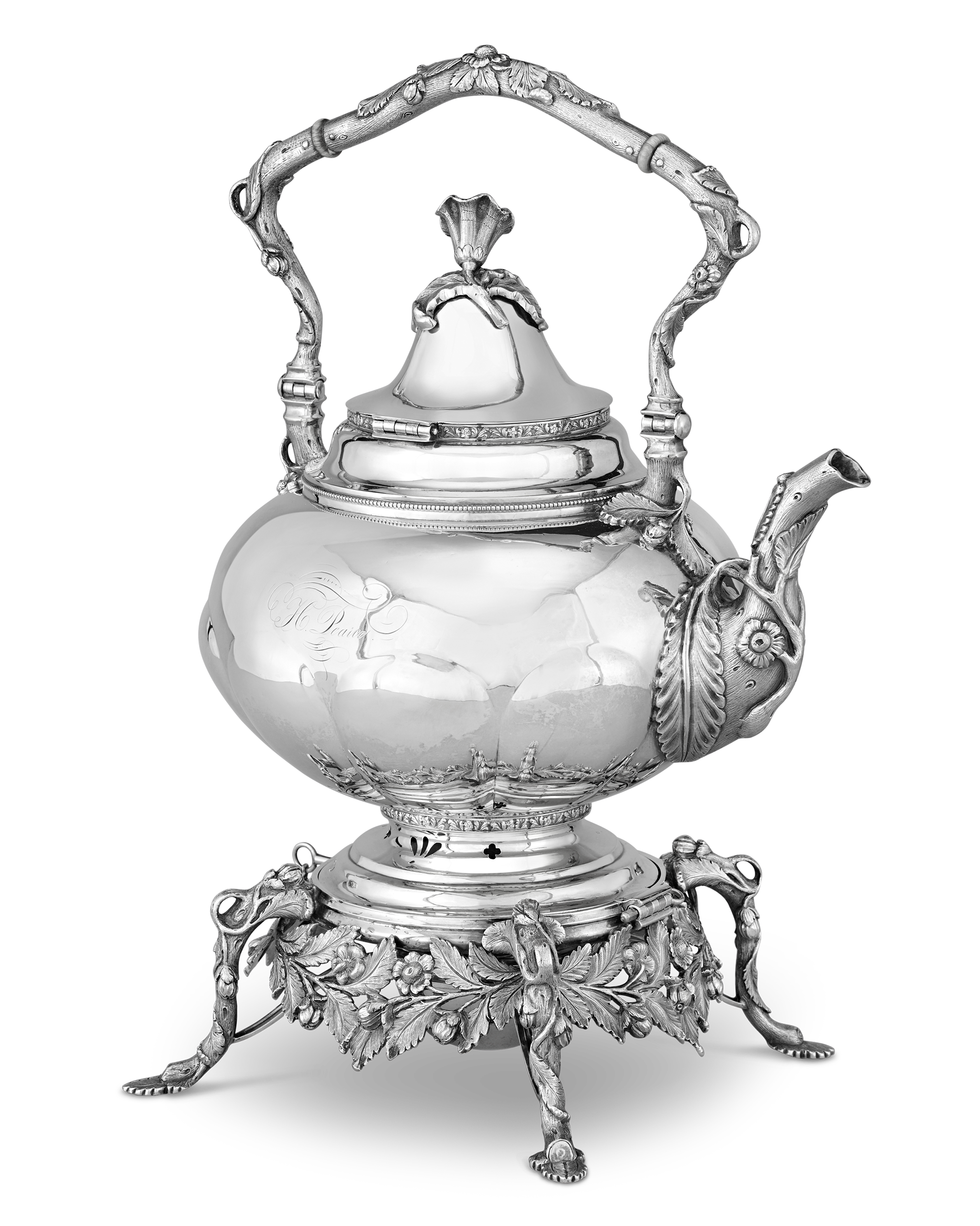 Victorian Silver Tea Kettle by Gorham & Thurber