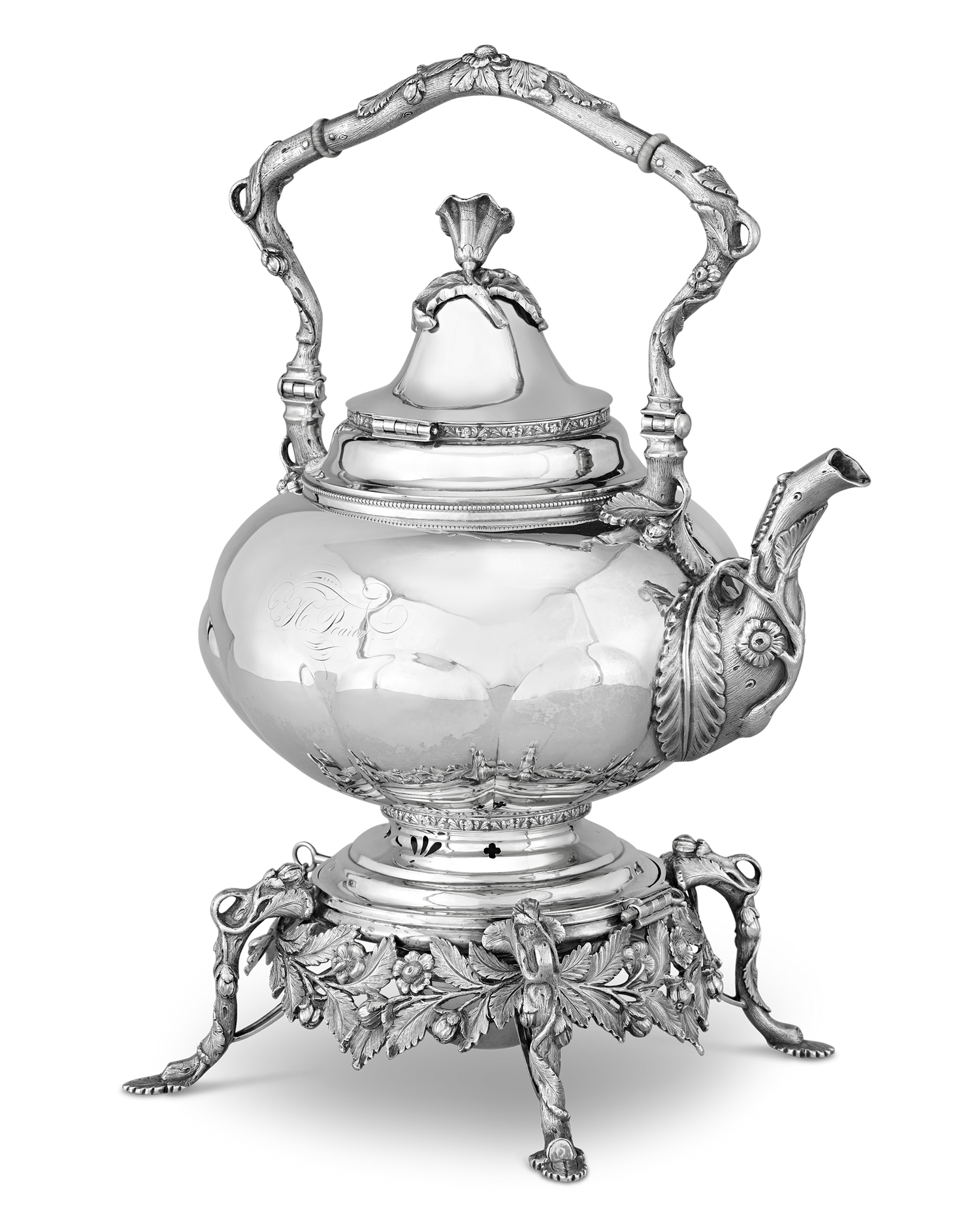 Victorian Silver Tea Kettle by Gorham & Thurber