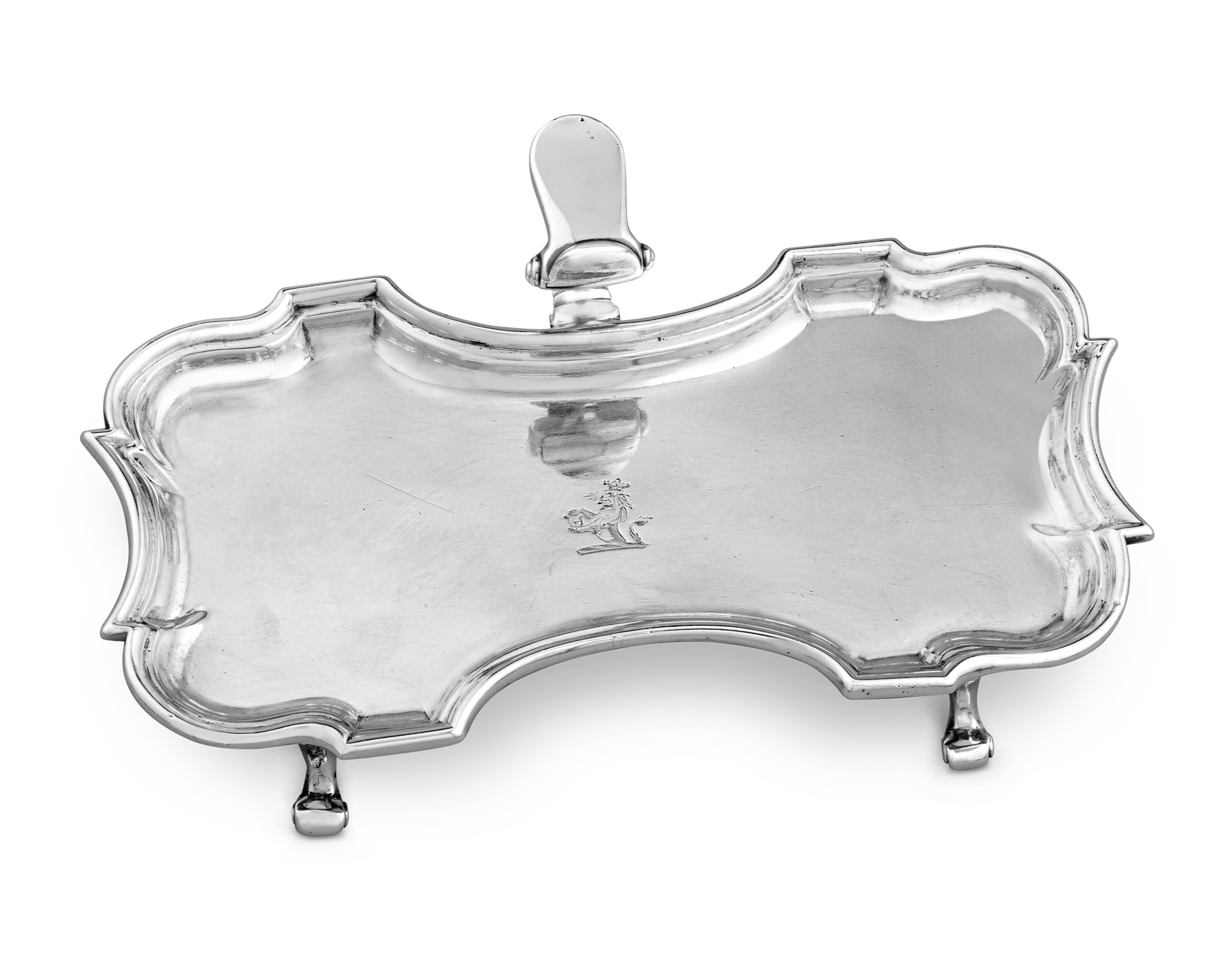 Georgian Silver Snuffer Tray by John Tuite