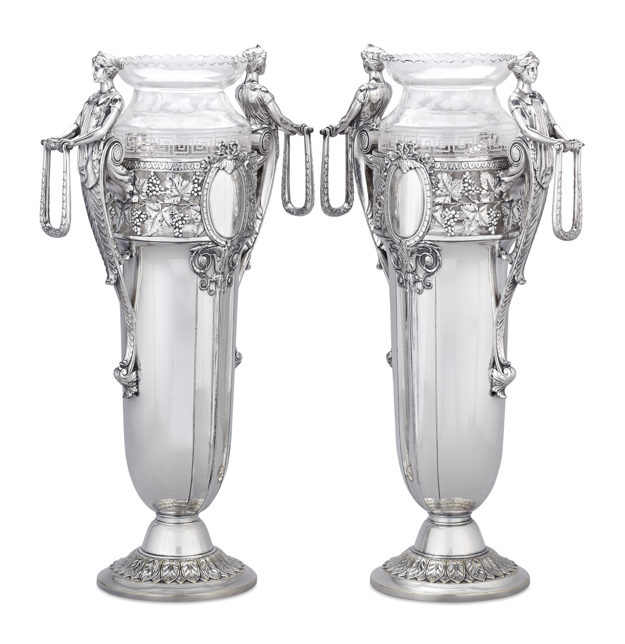 Victorian Silverplated Vases