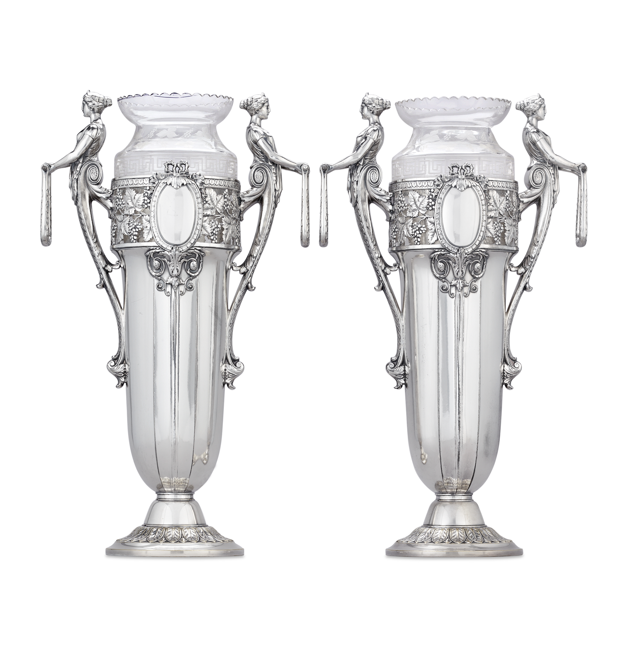 Victorian Silverplated Vases