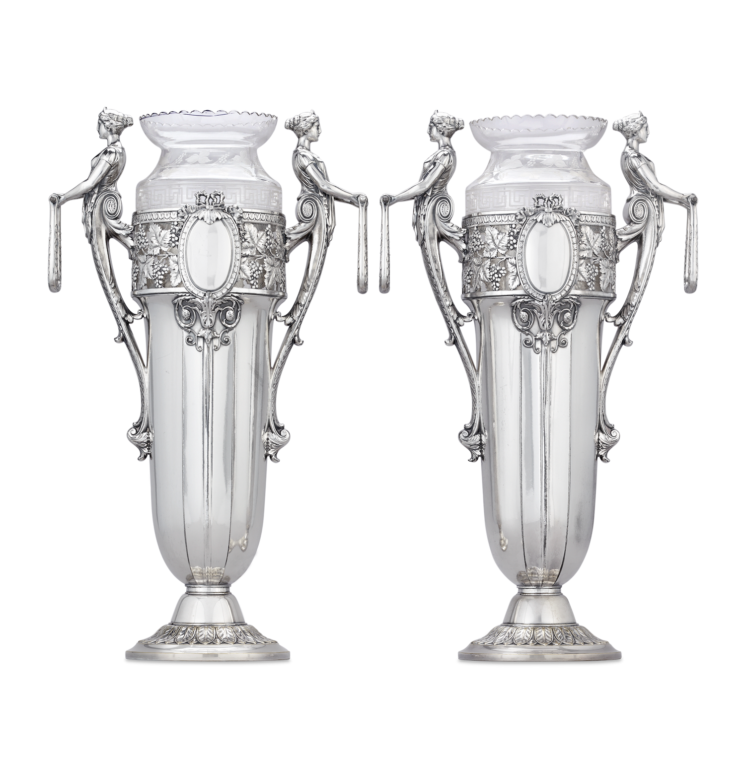 Victorian Silverplated Vases