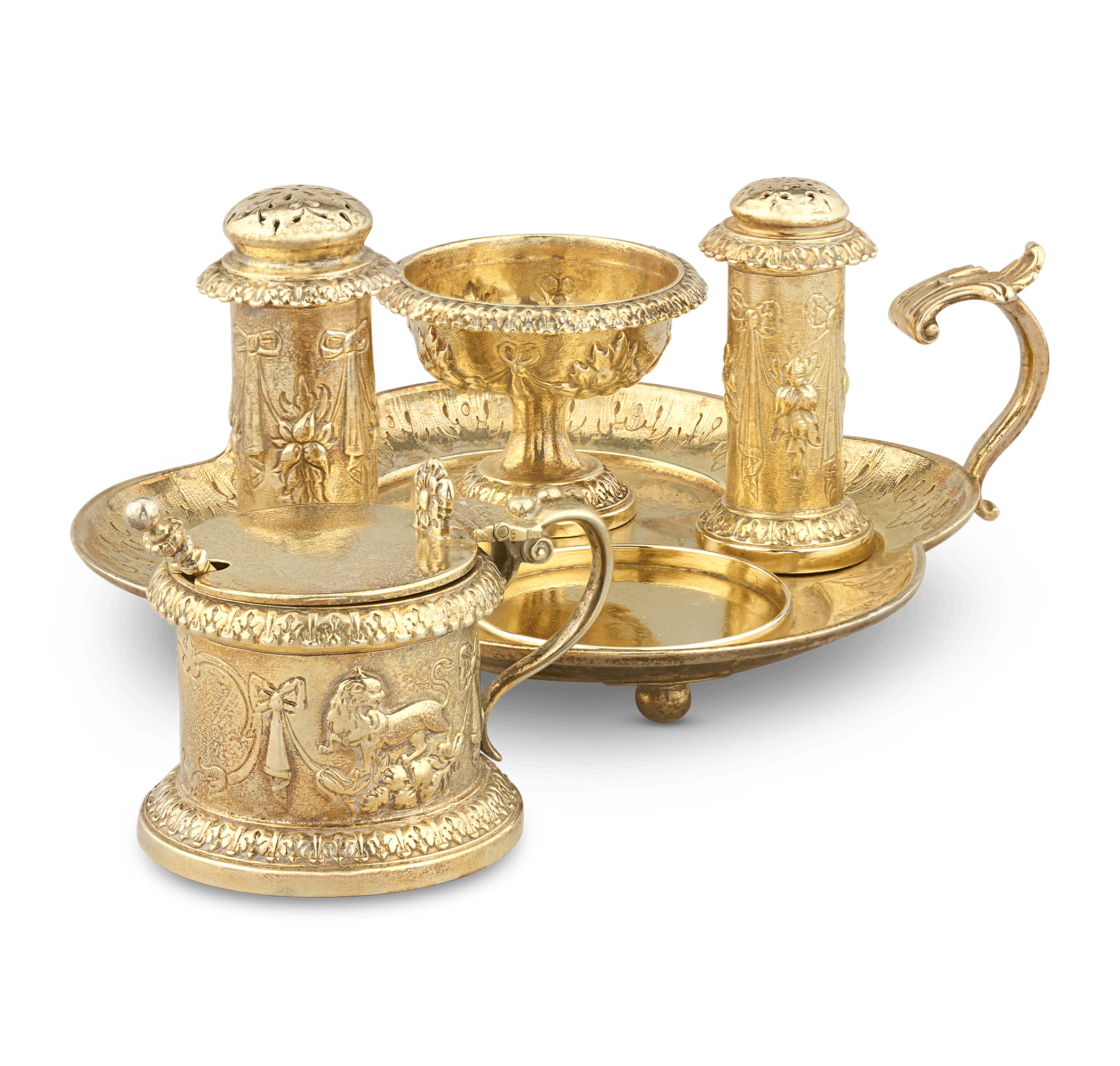 Victorian Silver Cruet Set by George Fox