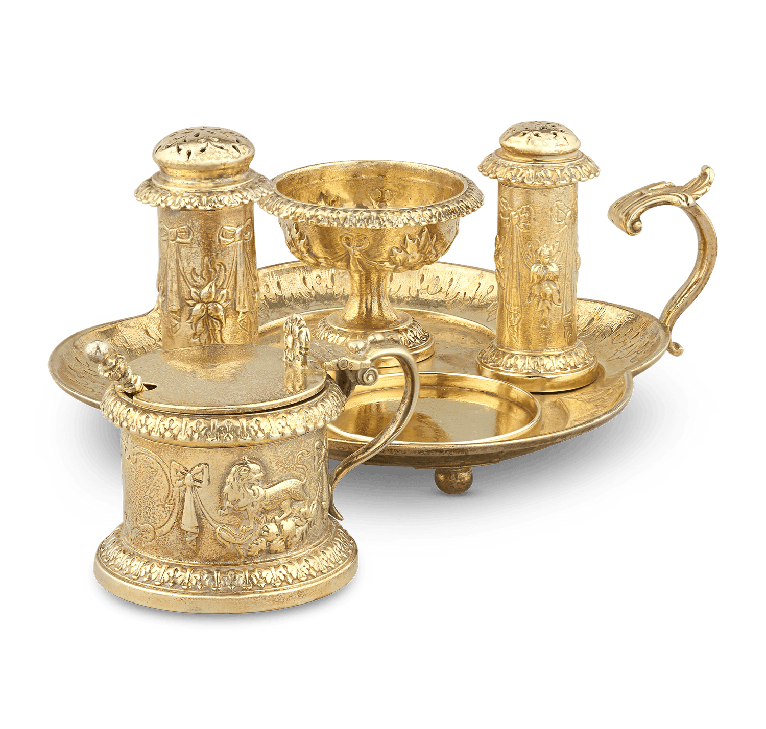 Victorian Silver Cruet Set by George Fox