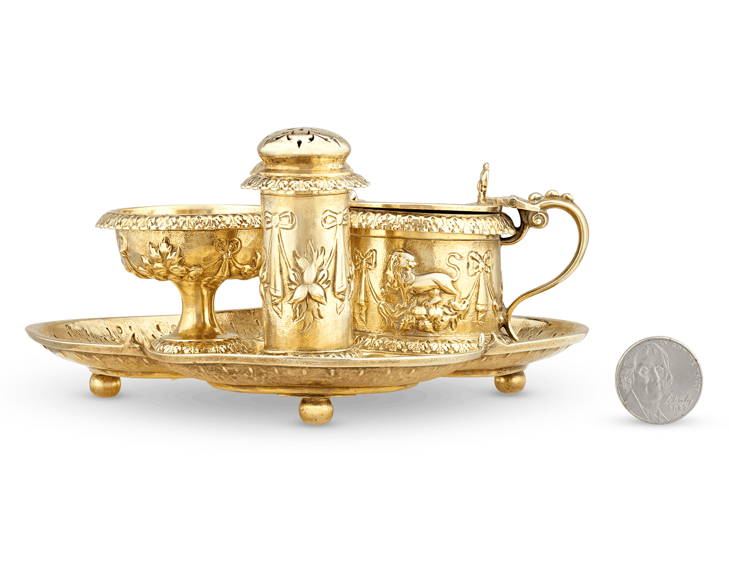 Victorian Silver Cruet Set by George Fox