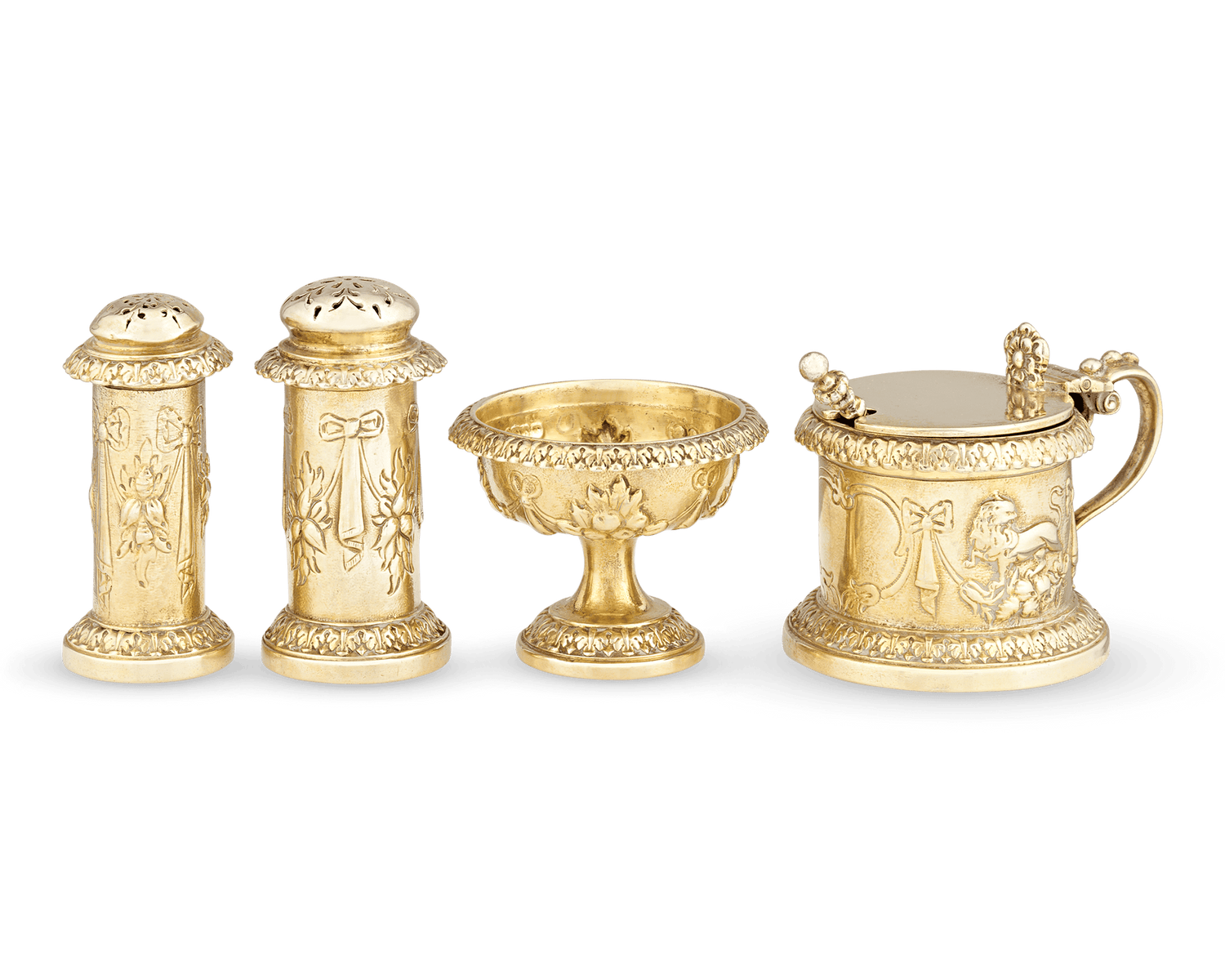 Victorian Silver Cruet Set by George Fox