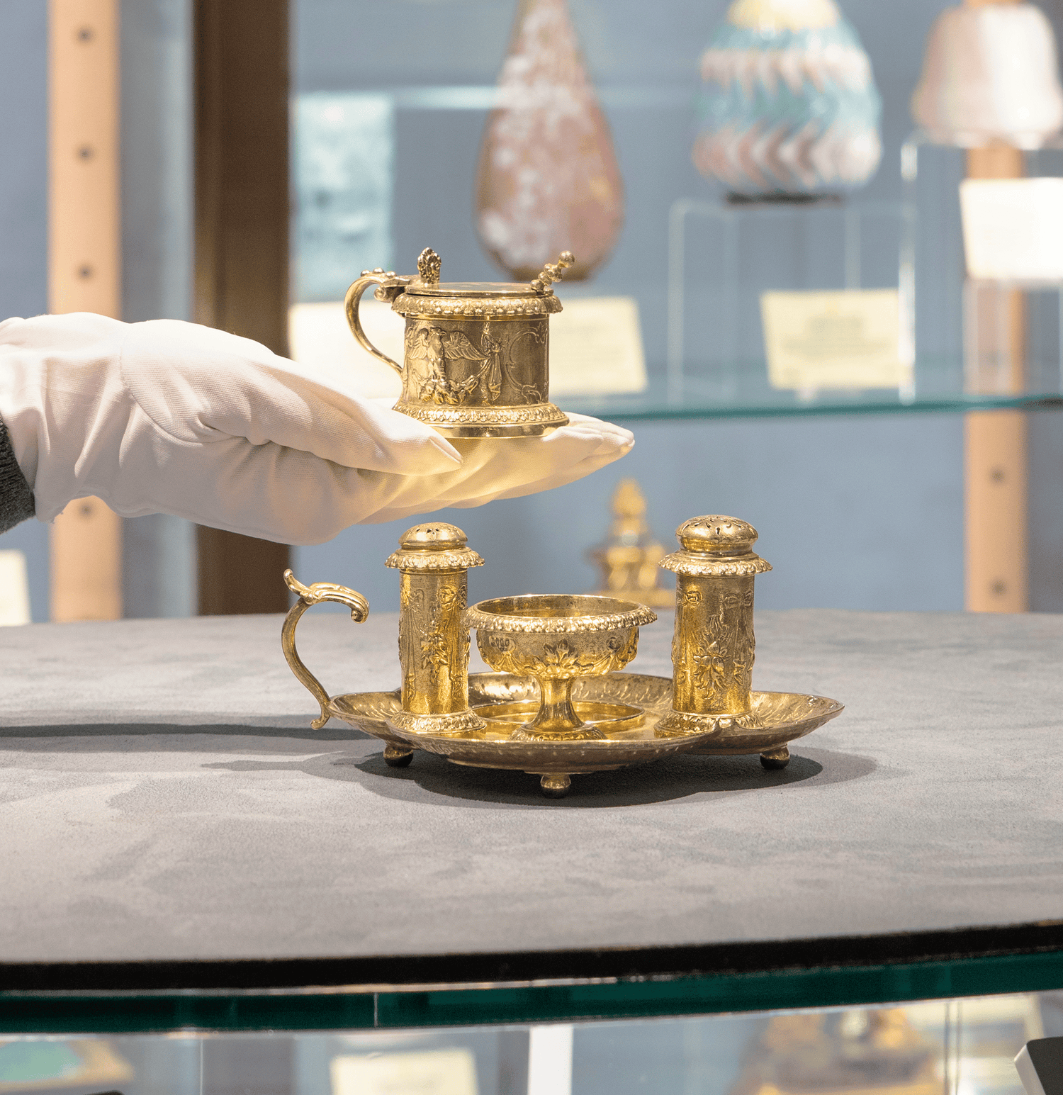 Victorian Silver Cruet Set by George Fox