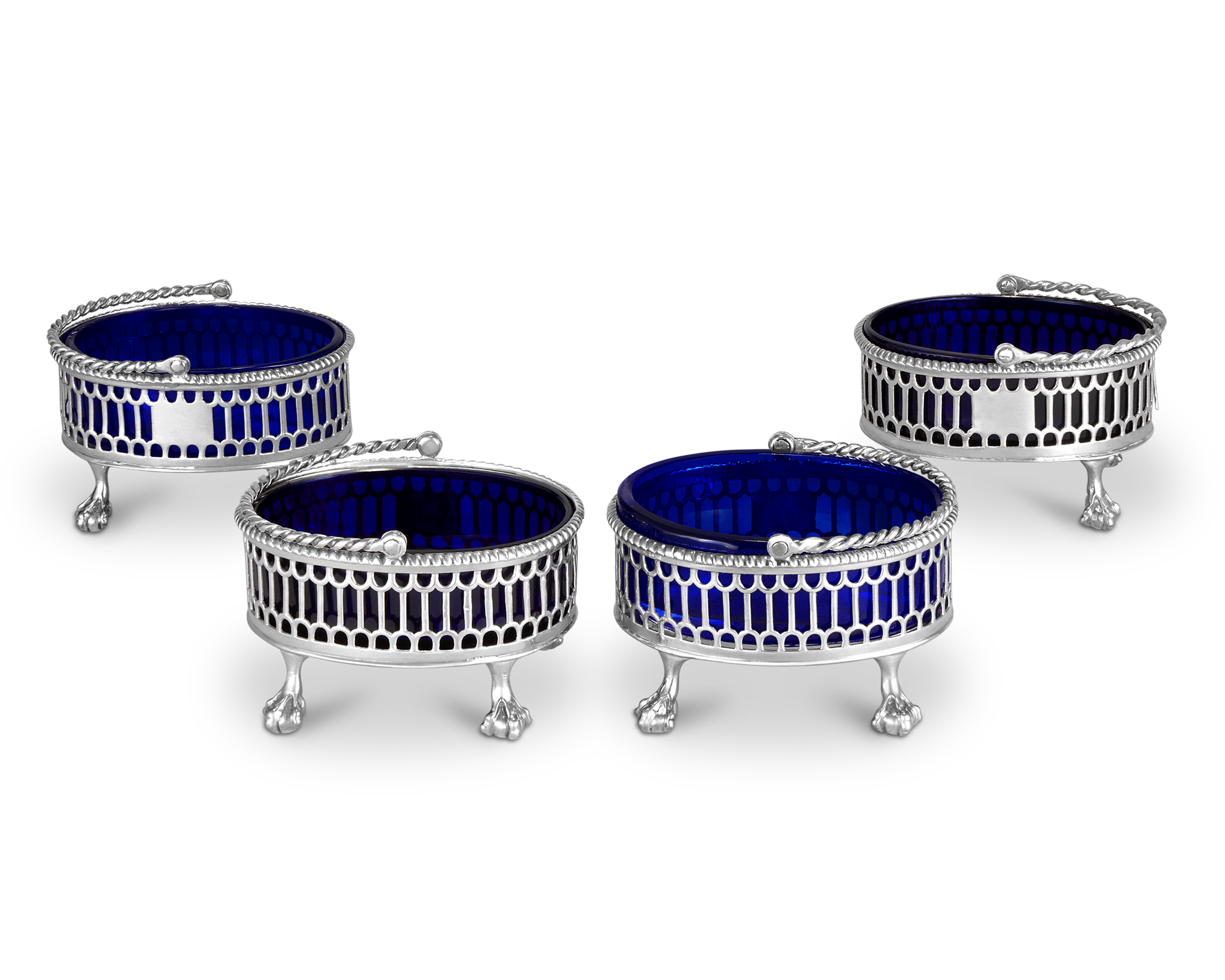 Set of Four Open Salt Cellars by David & Robert Hennell