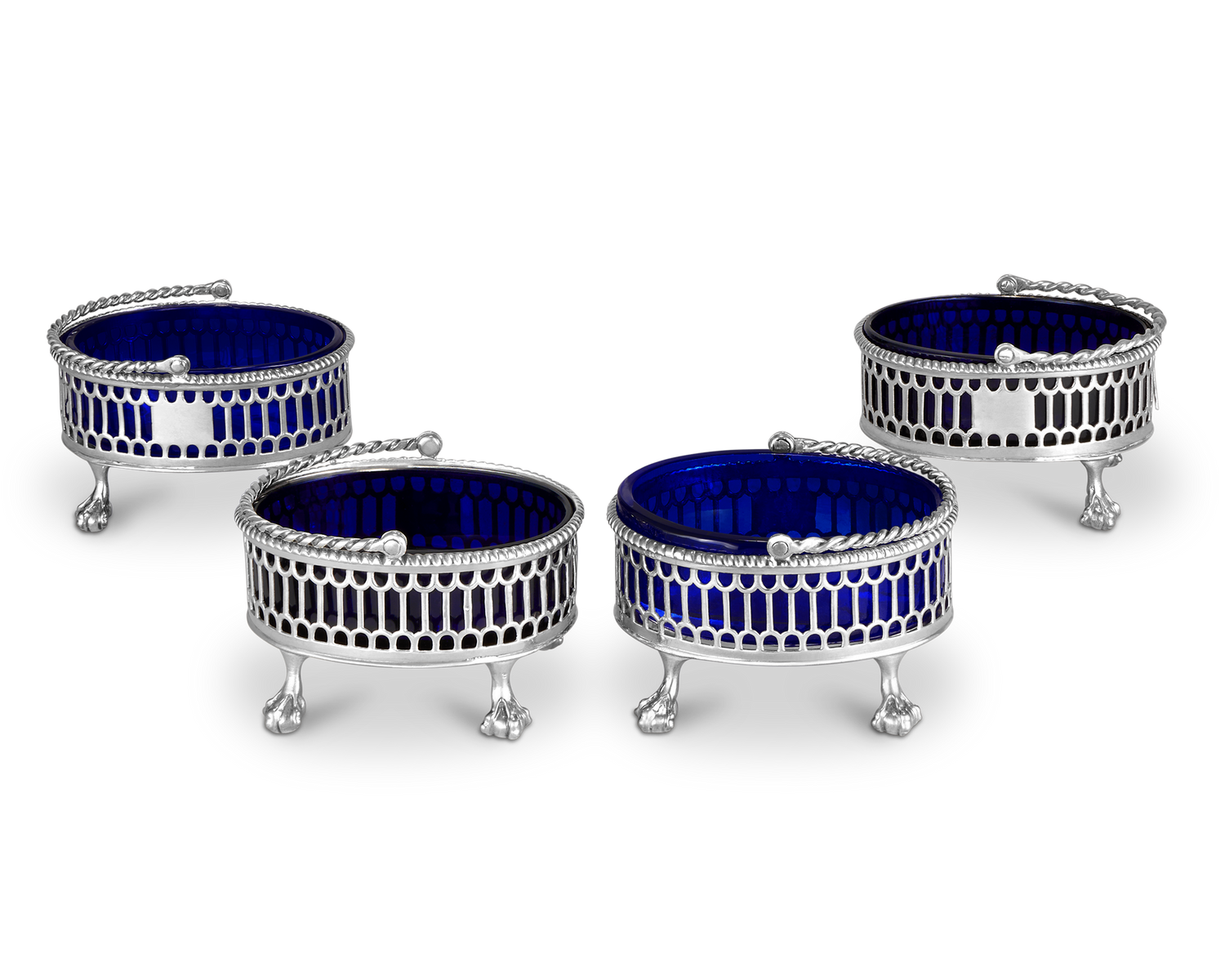 Set of Four Open Salt Cellars by David & Robert Hennell