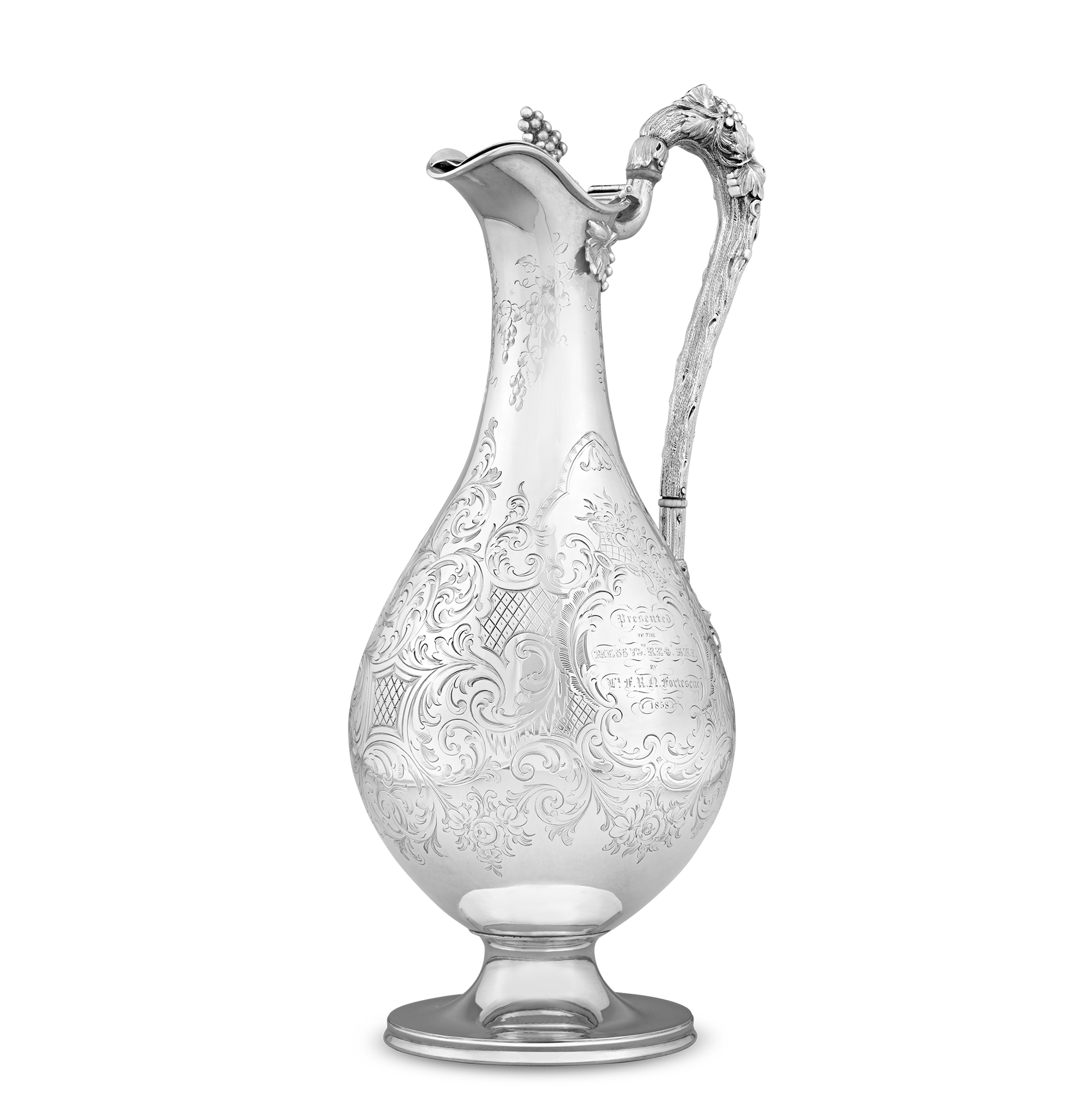 Victorian Silver-Plated Presentation Wine Ewer