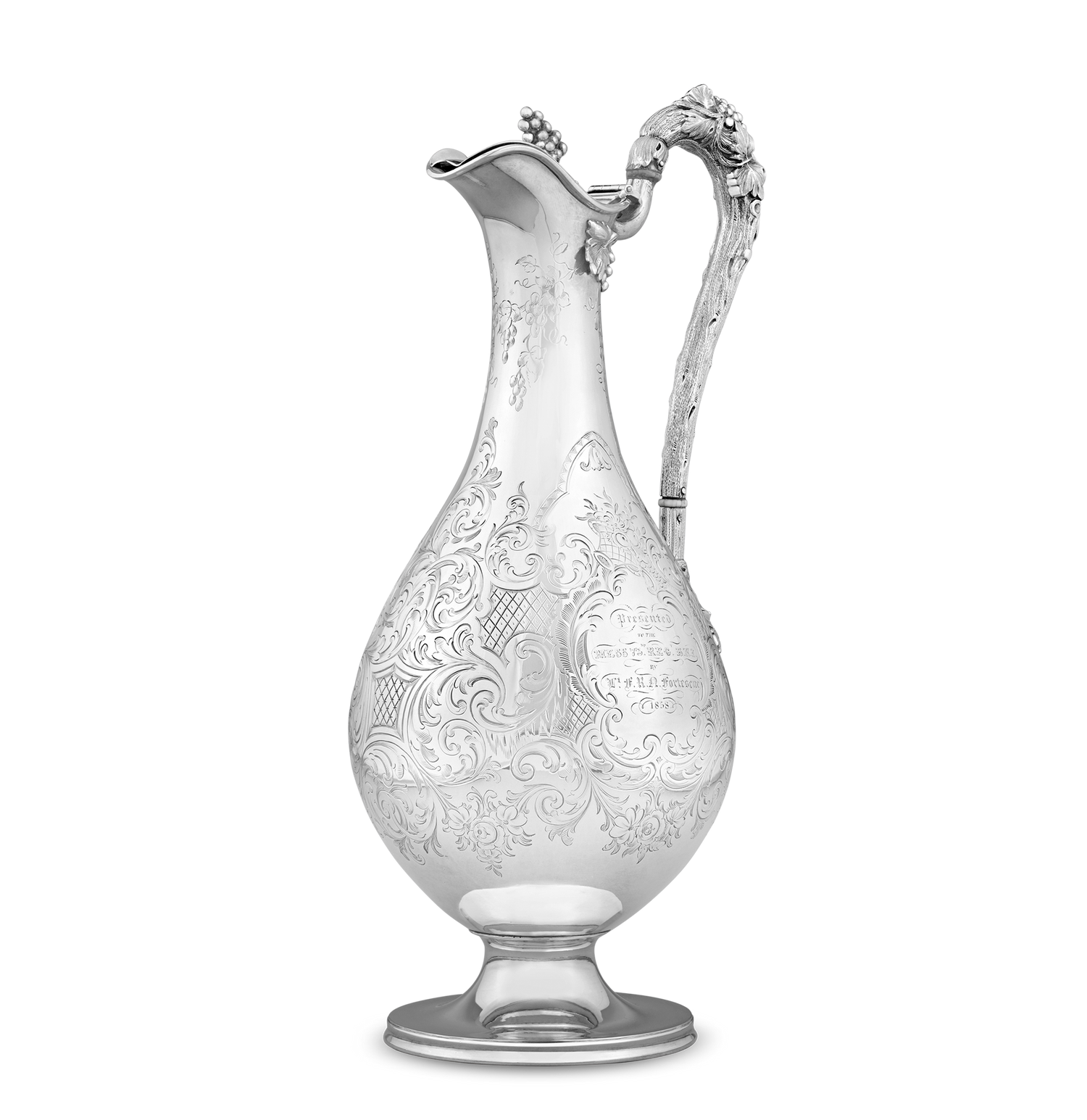 Victorian Silver-Plated Presentation Wine Ewer