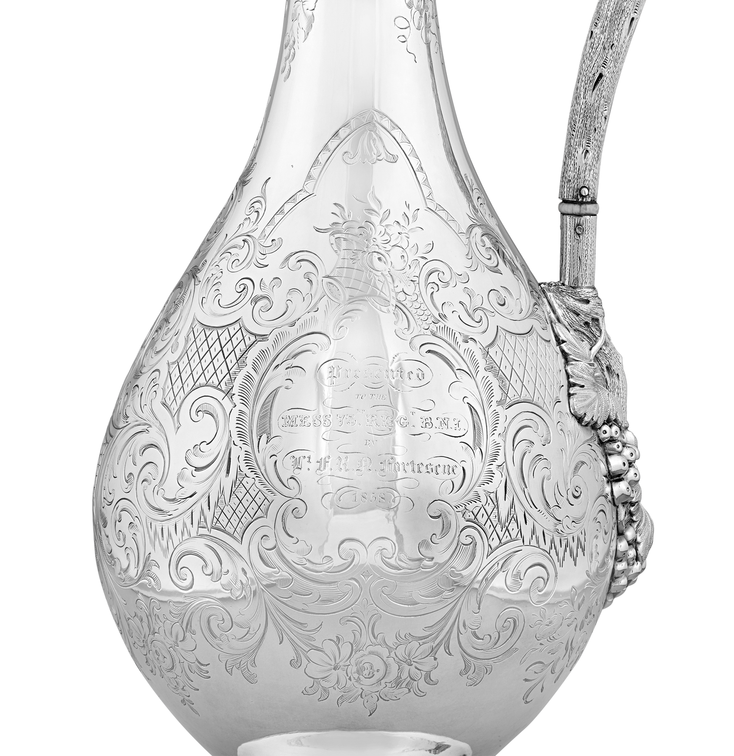 Victorian Silver-Plated Presentation Wine Ewer