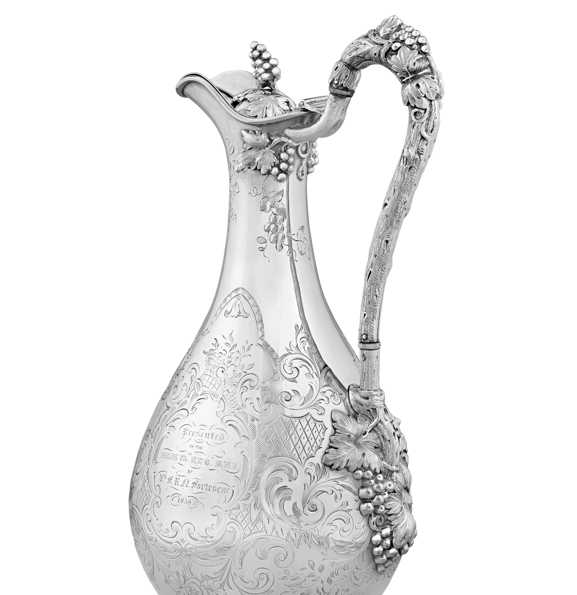 Victorian Silver-Plated Presentation Wine Ewer