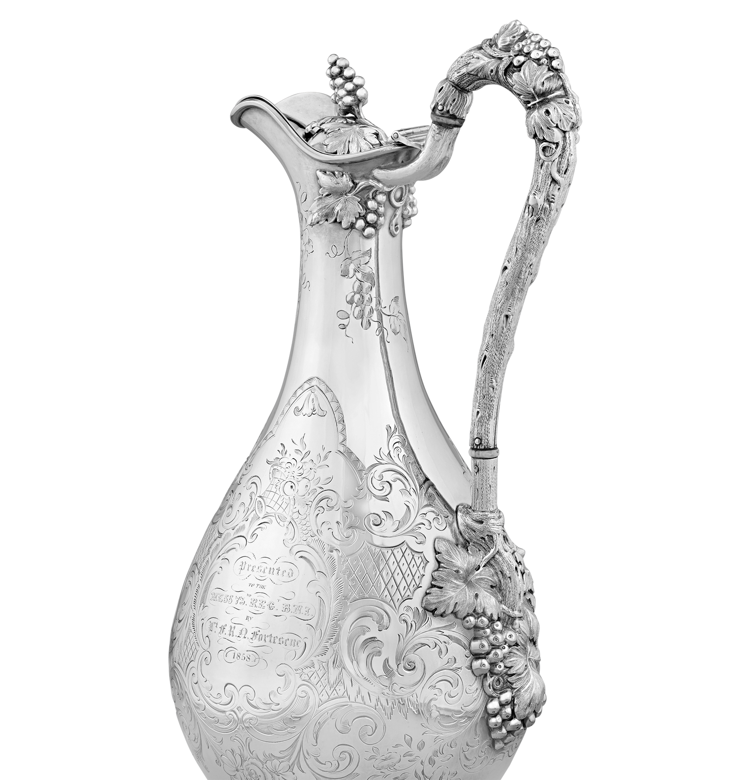 Victorian Silver-Plated Presentation Wine Ewer