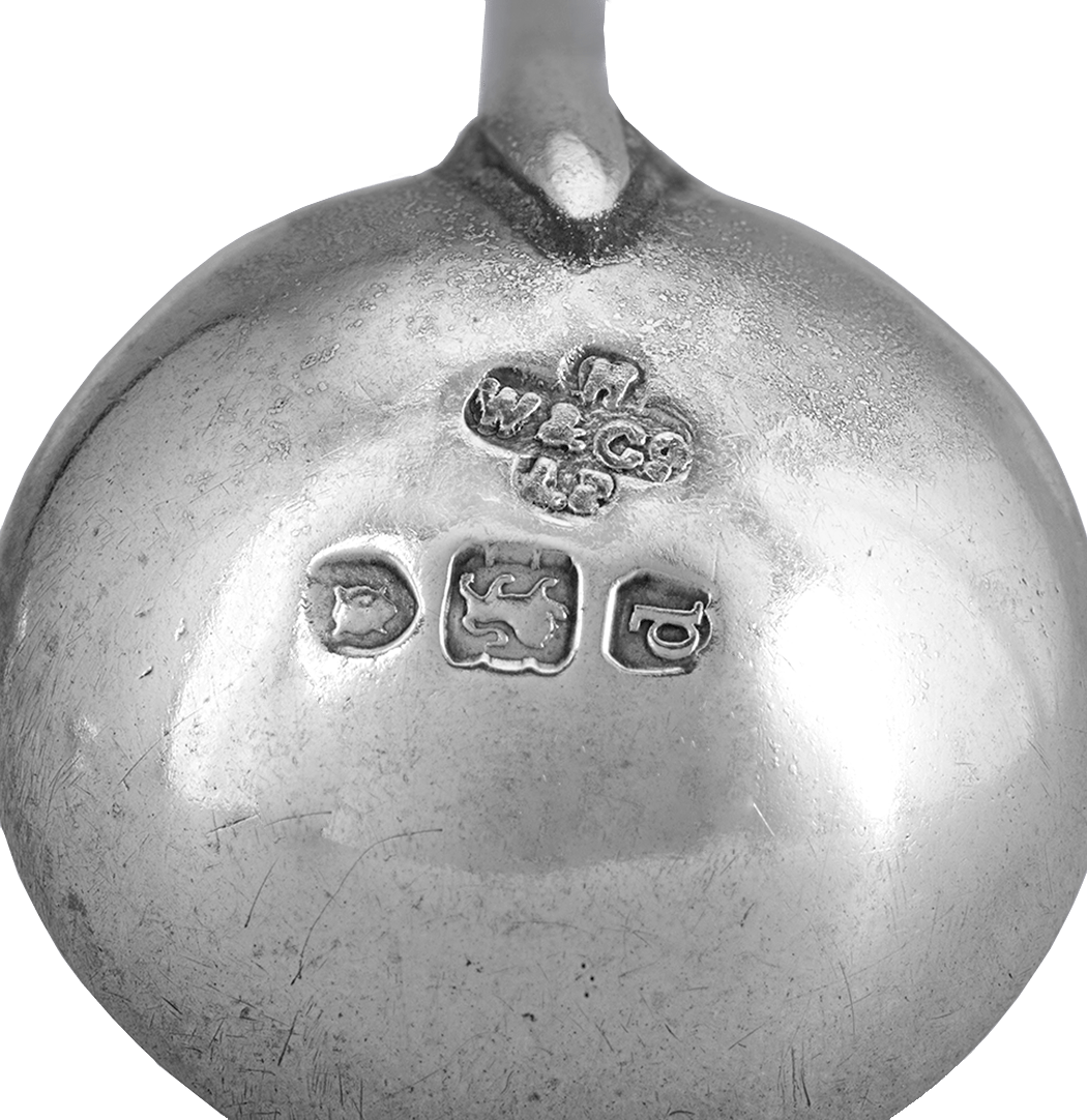 Pair of Edwardian Silver Salt Cellars with Spoons
