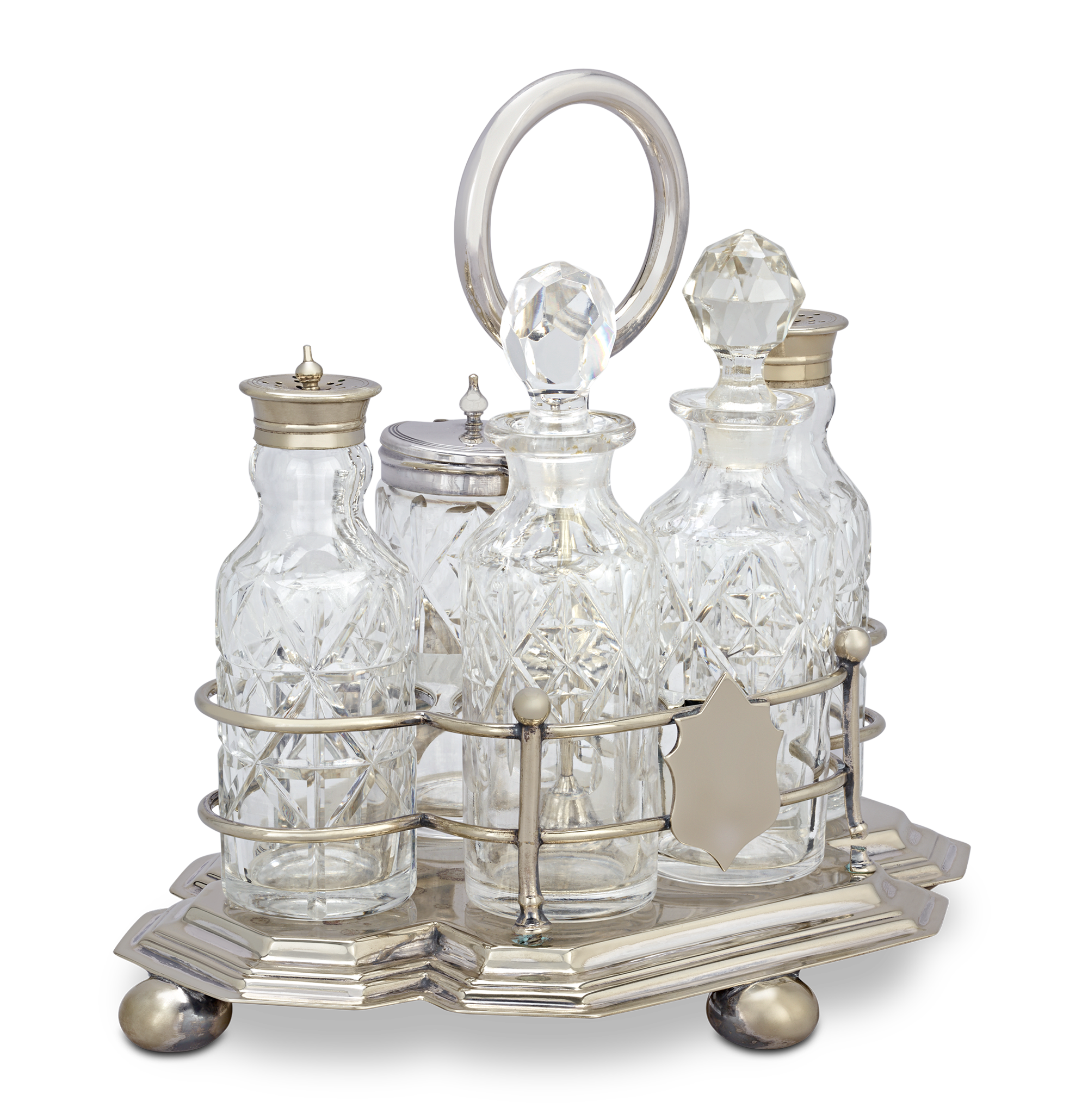 Victorian Silverplate Cruet Set