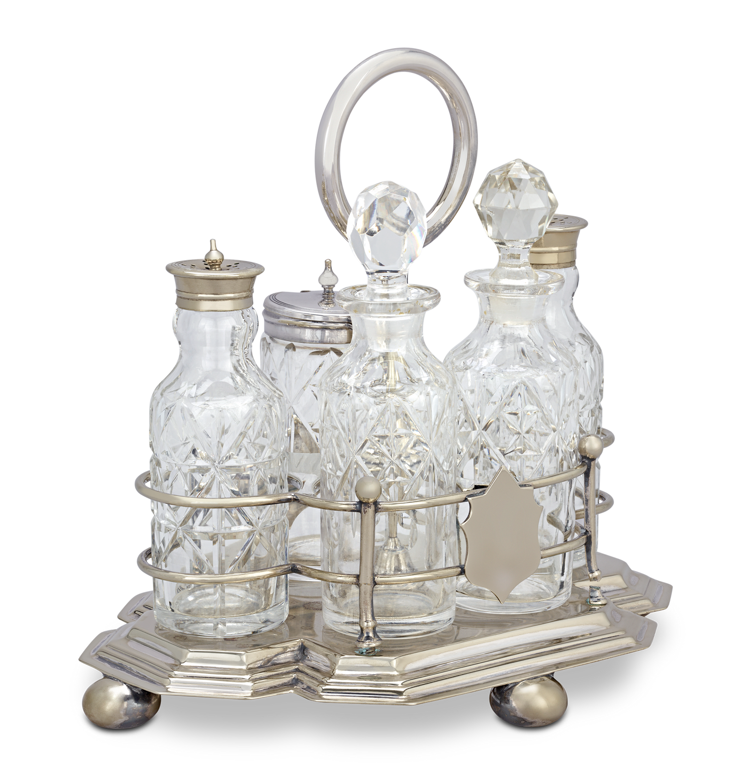 Victorian Silverplate Cruet Set