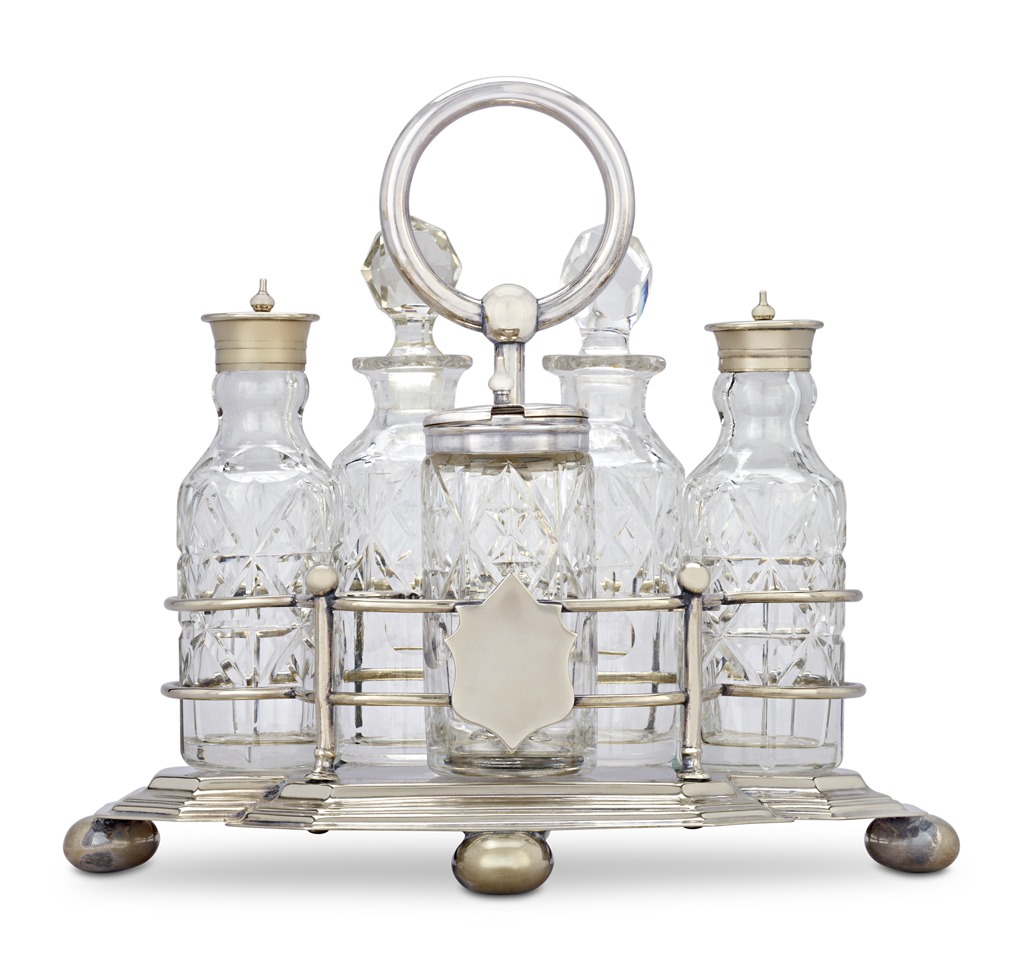 Victorian Silverplate Cruet Set