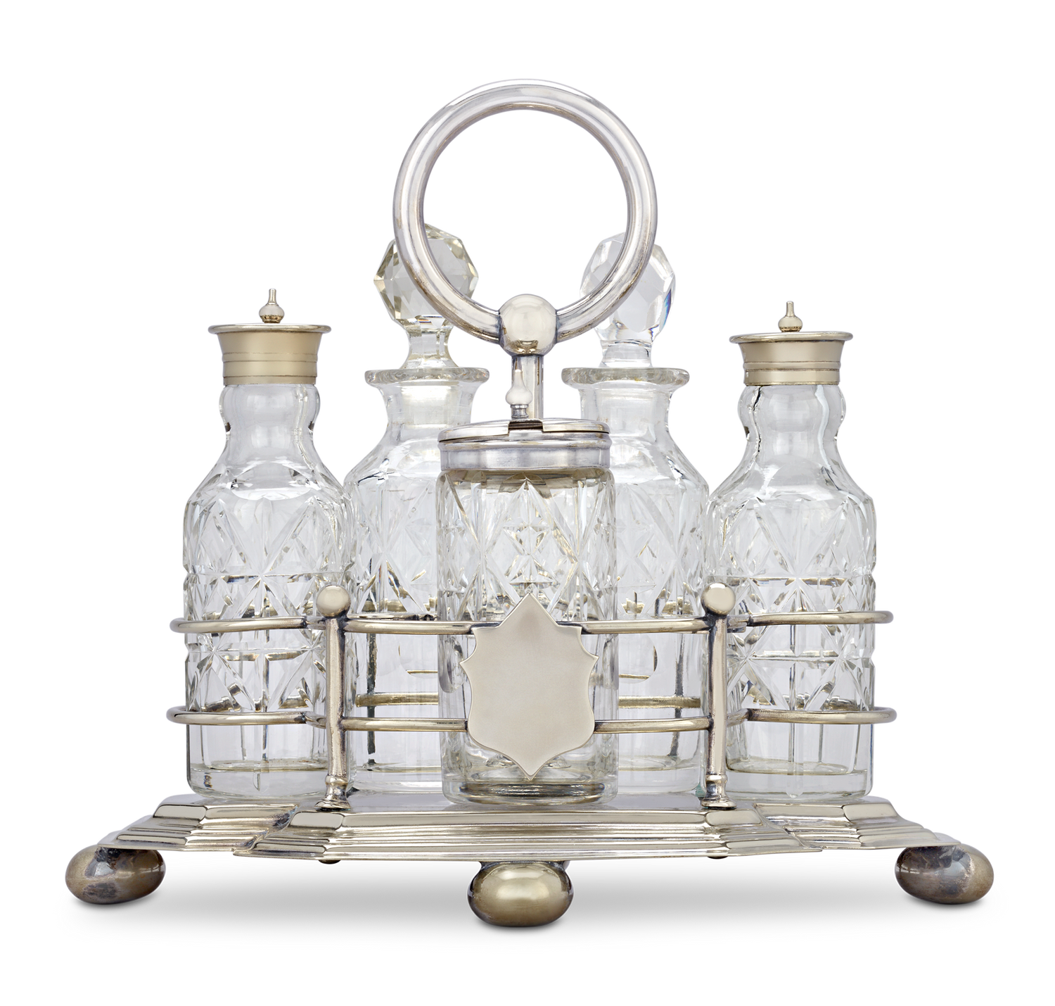 Victorian Silverplate Cruet Set