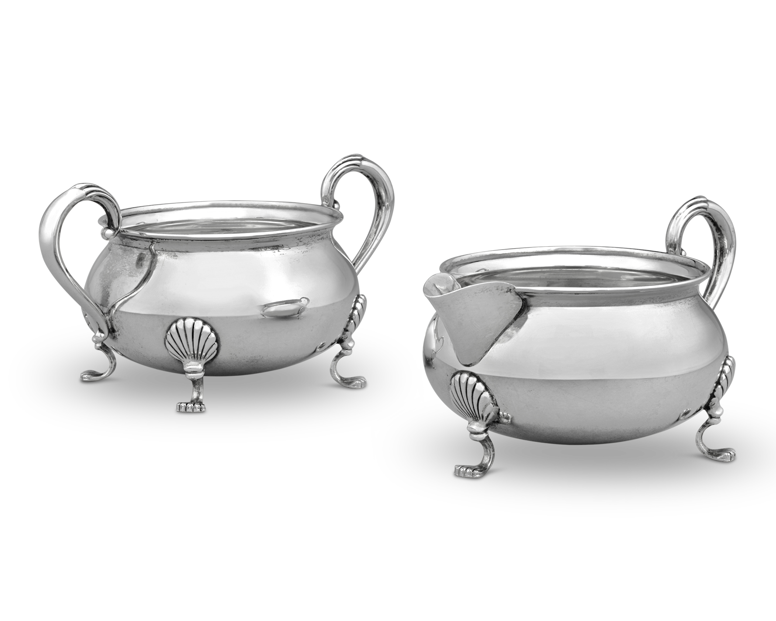 Silver Sugar and Creamer by Fisher Silversmiths