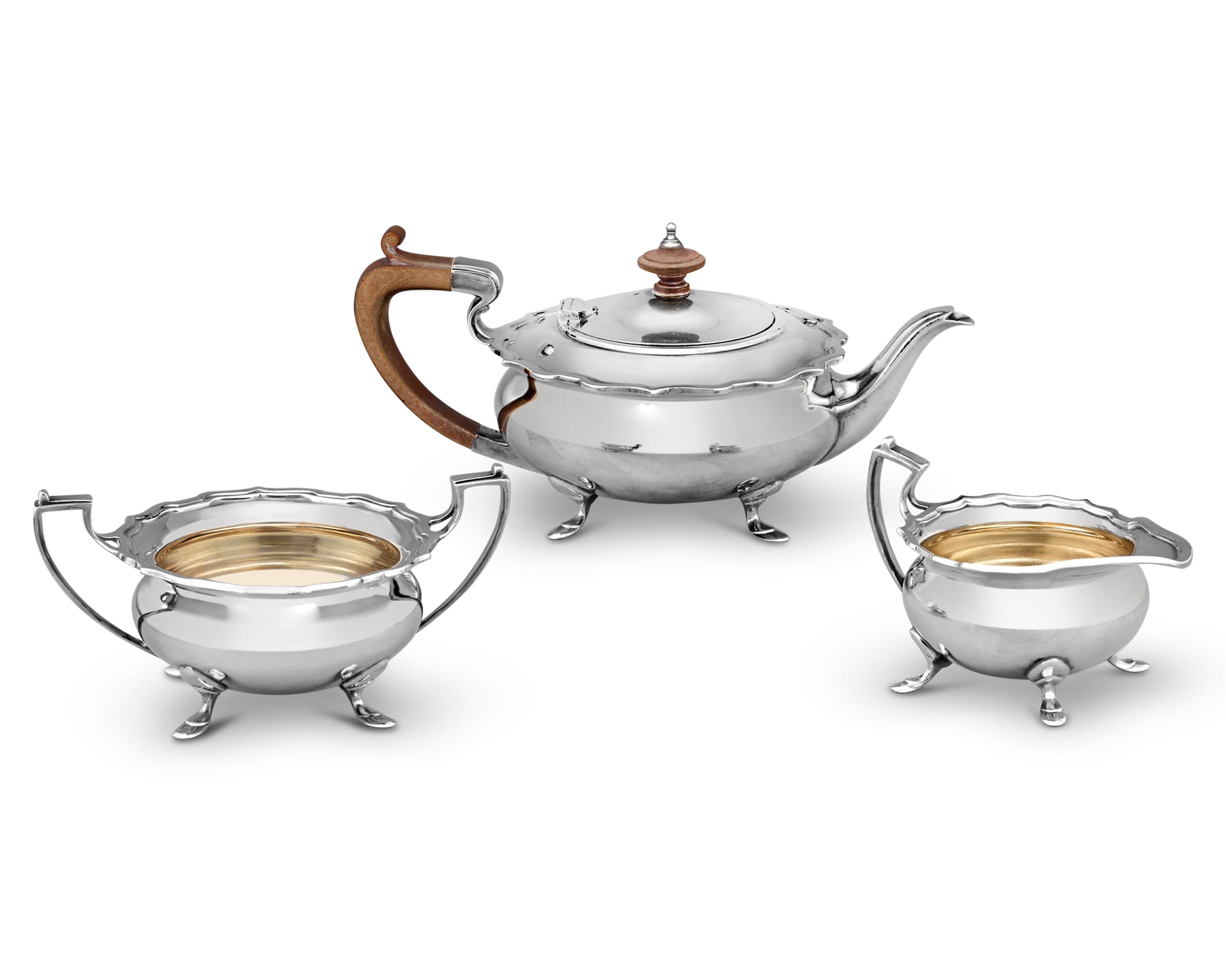 Three Piece Silverplate Tea Set by Elkington & Co.