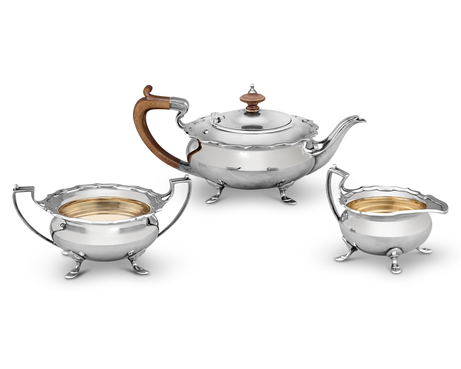 Three Piece Silverplate Tea Set by Elkington & Co.