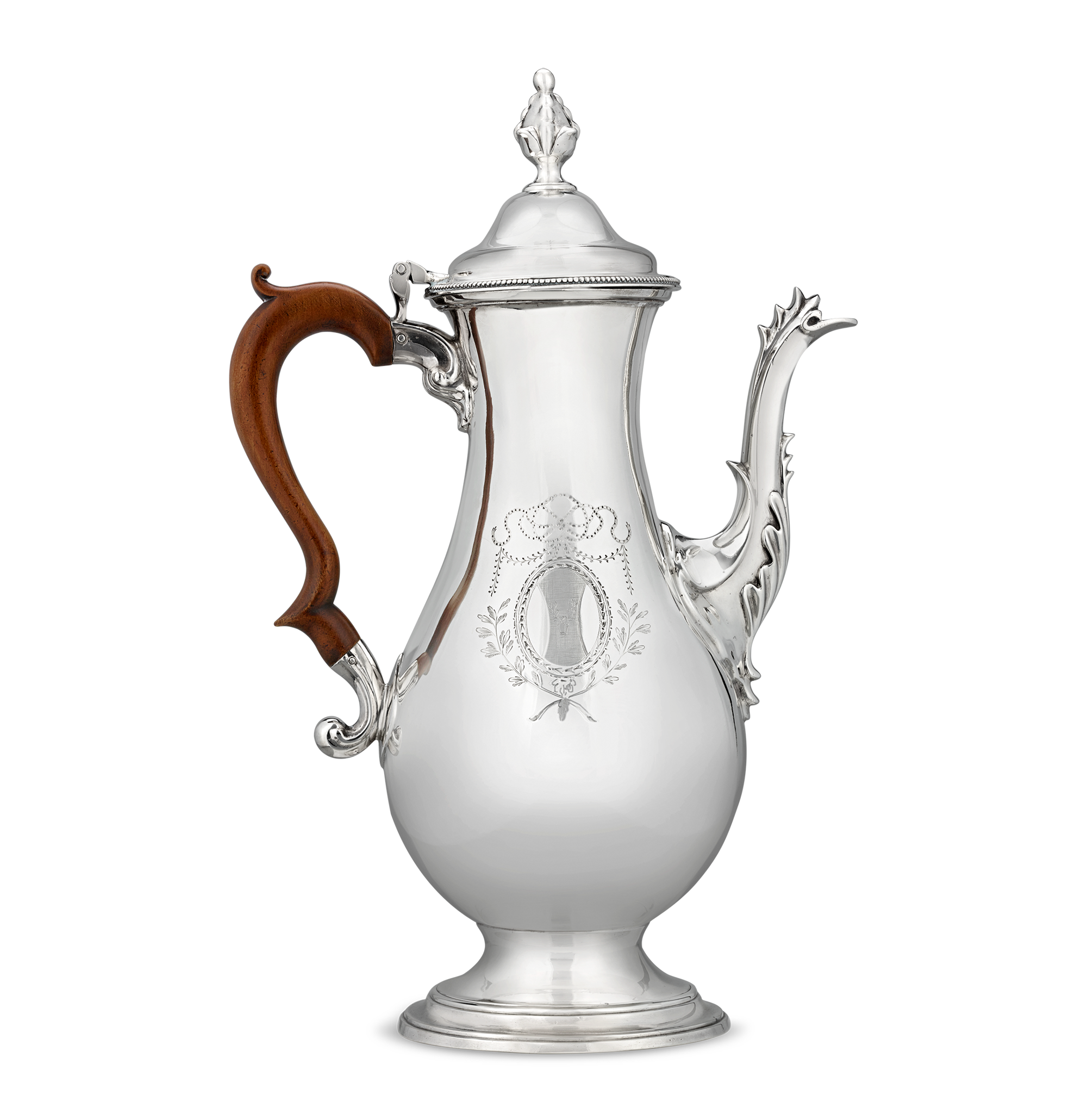 Georgian Silver Coffee Pot by Hester Bateman