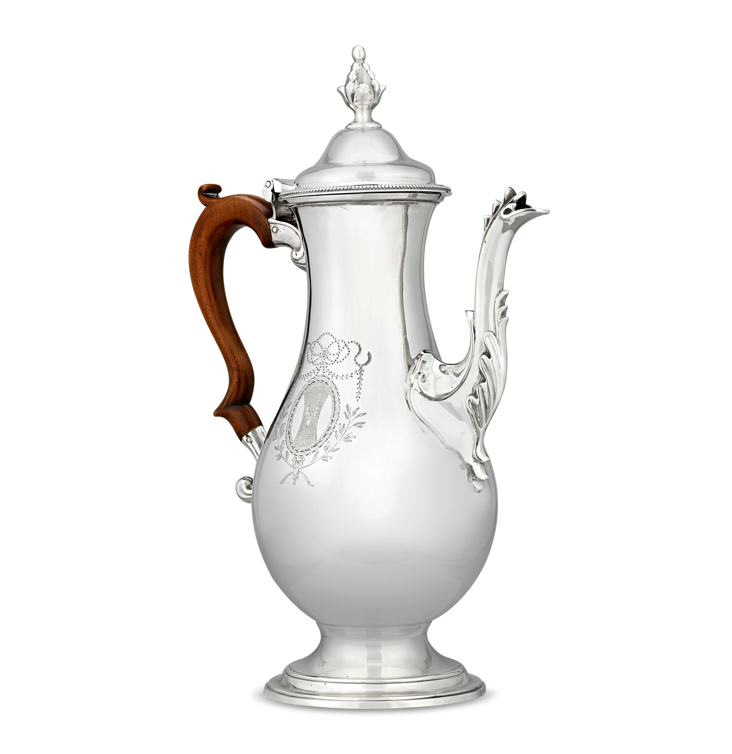 Georgian Silver Coffee Pot by Hester Bateman