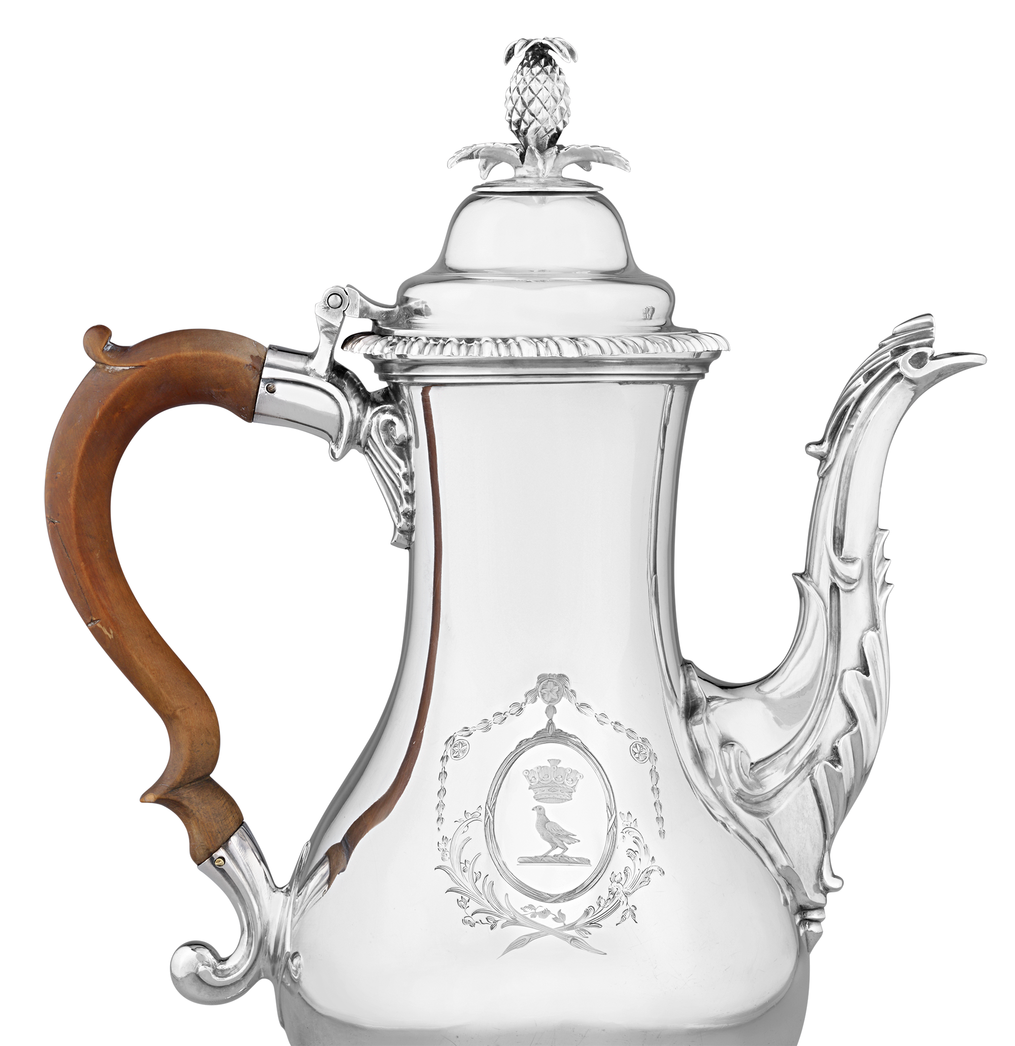 Georgian Silver Chocolate Pot by John Scofield