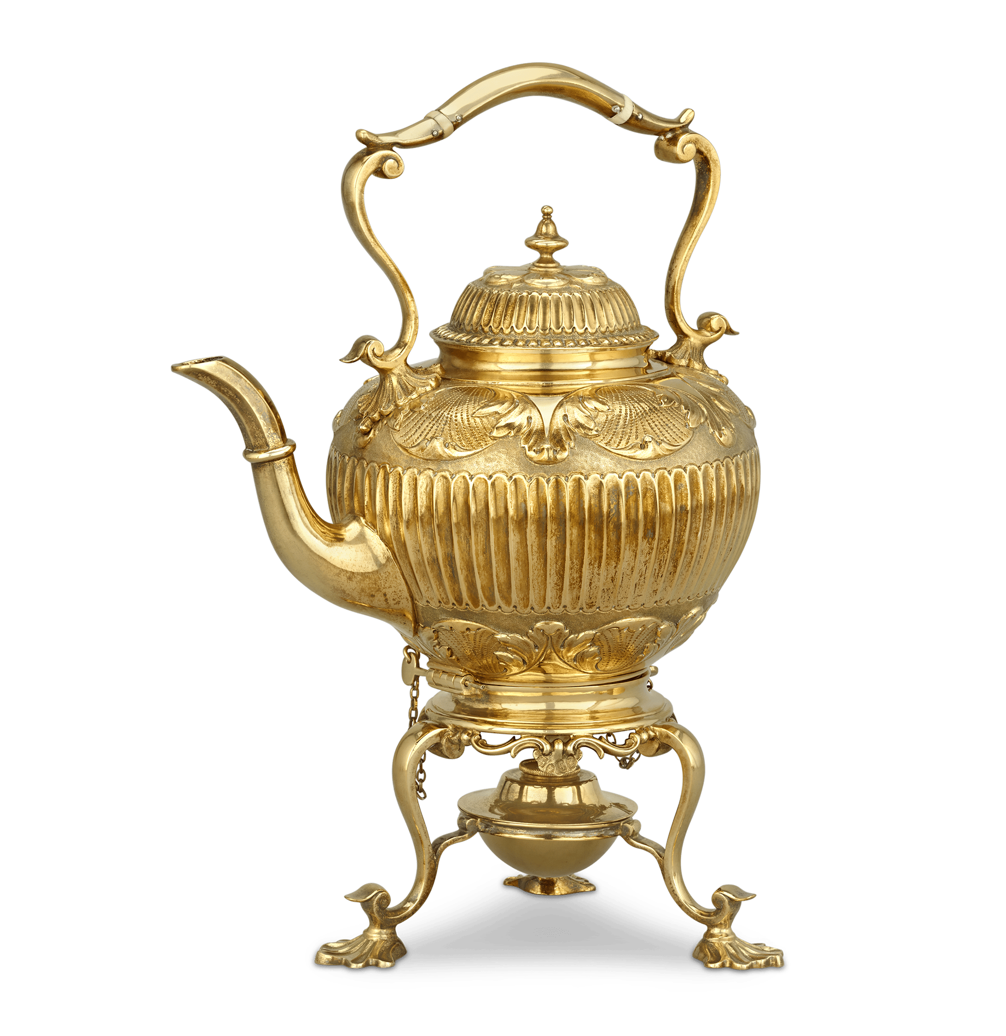 Edward Rau Victorian Silver Gilt Tea Set by Edward Barnard & Sons | M.S. Rau