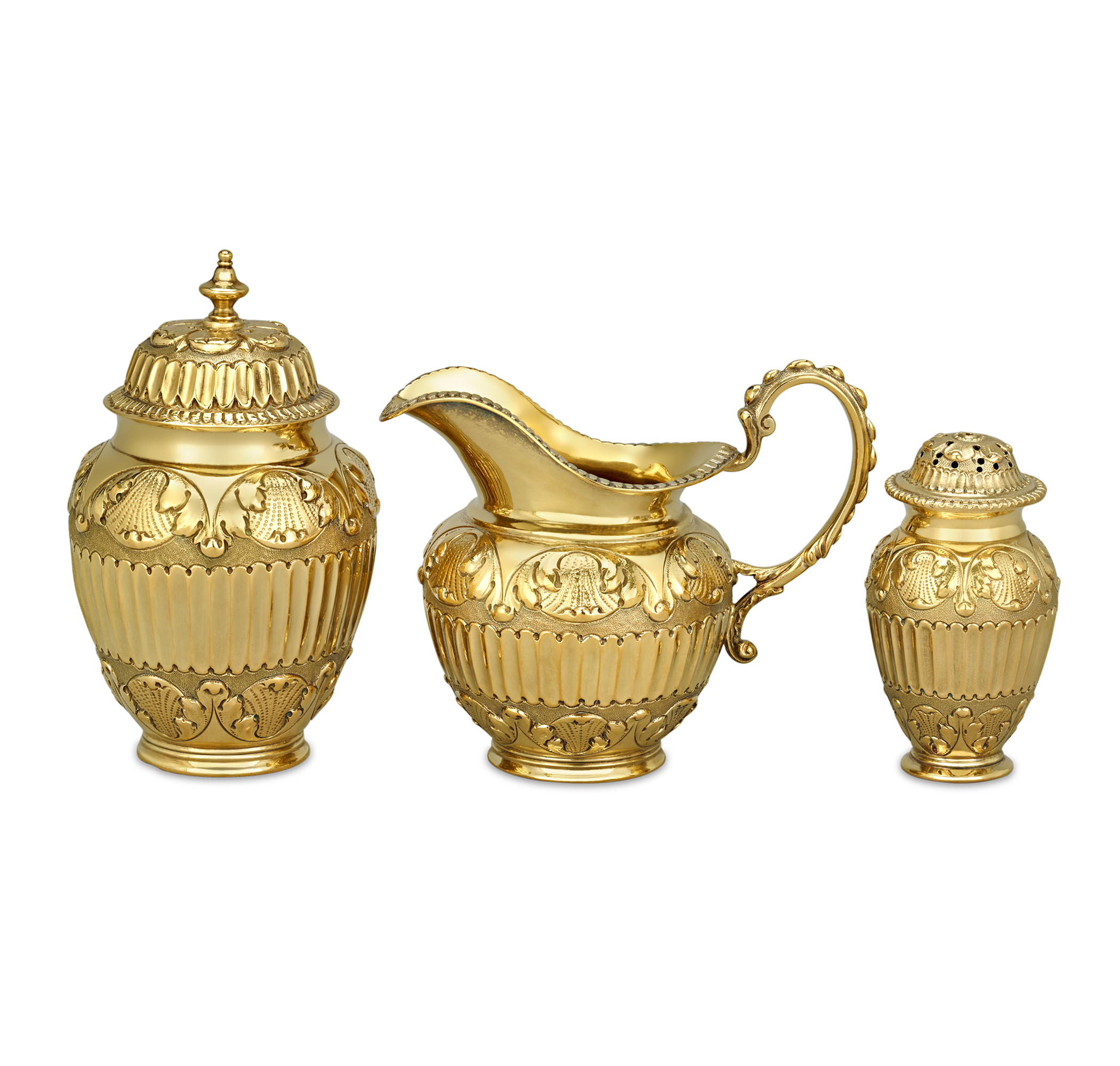 Victorian Silver Gilt Tea Set by Edward Barnard & Sons