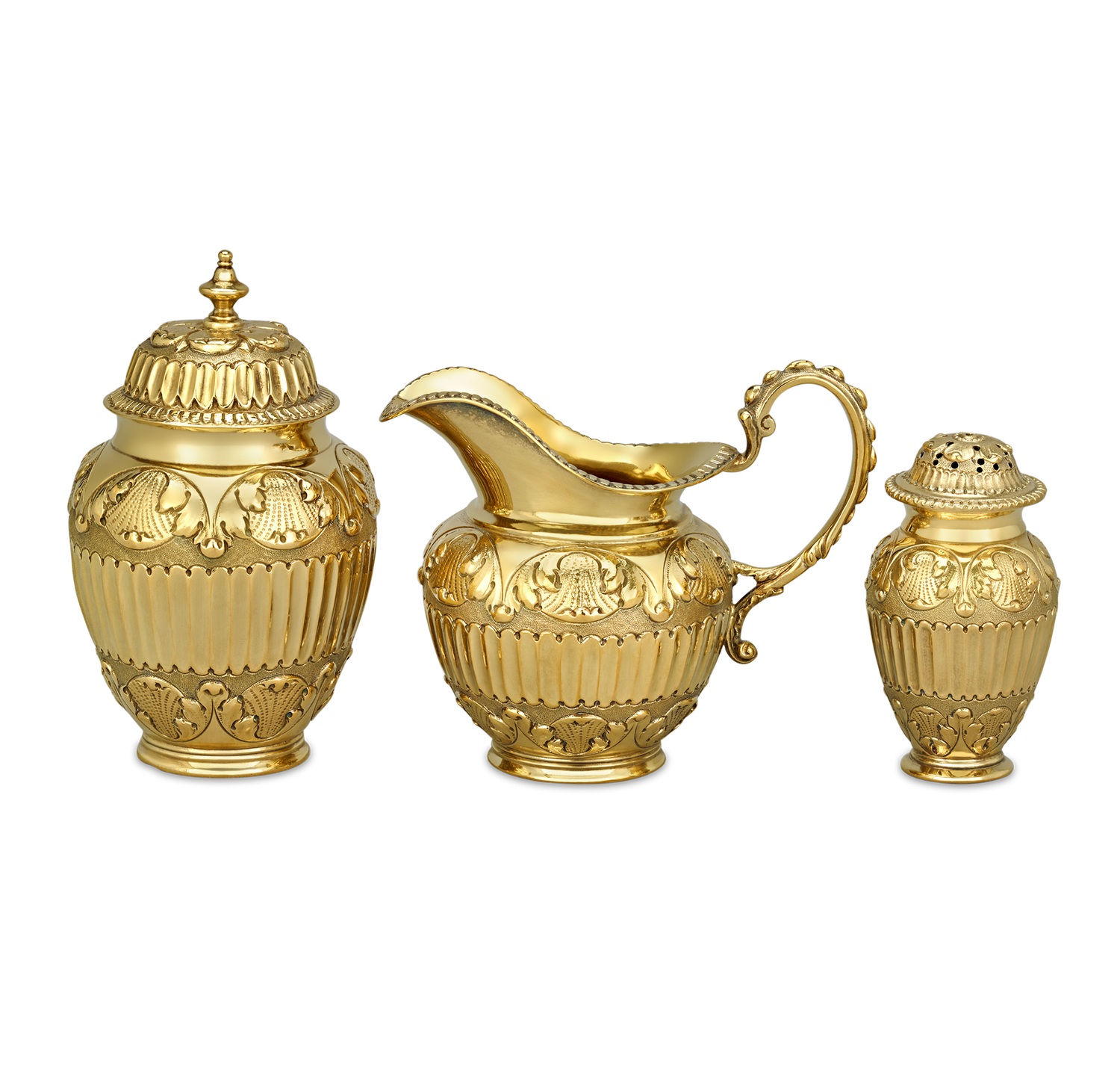 Victorian Silver Gilt Tea Set by Edward Barnard & Sons