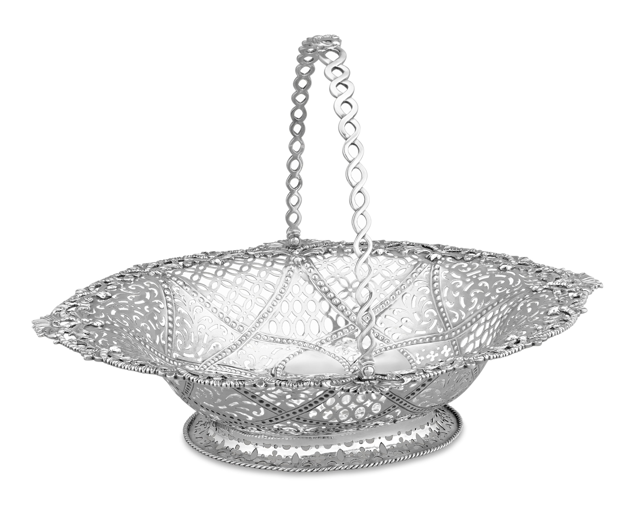 Georgian Silver Cake Basket by William Tuite