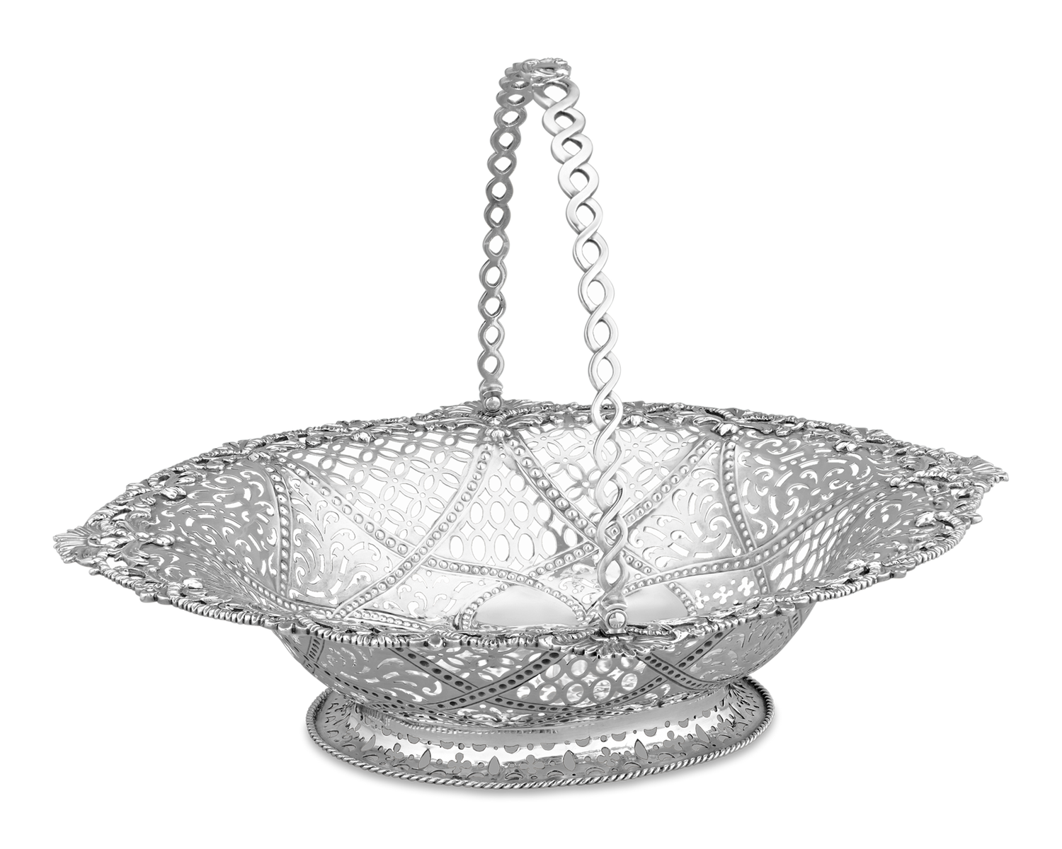 Georgian Silver Cake Basket by William Tuite