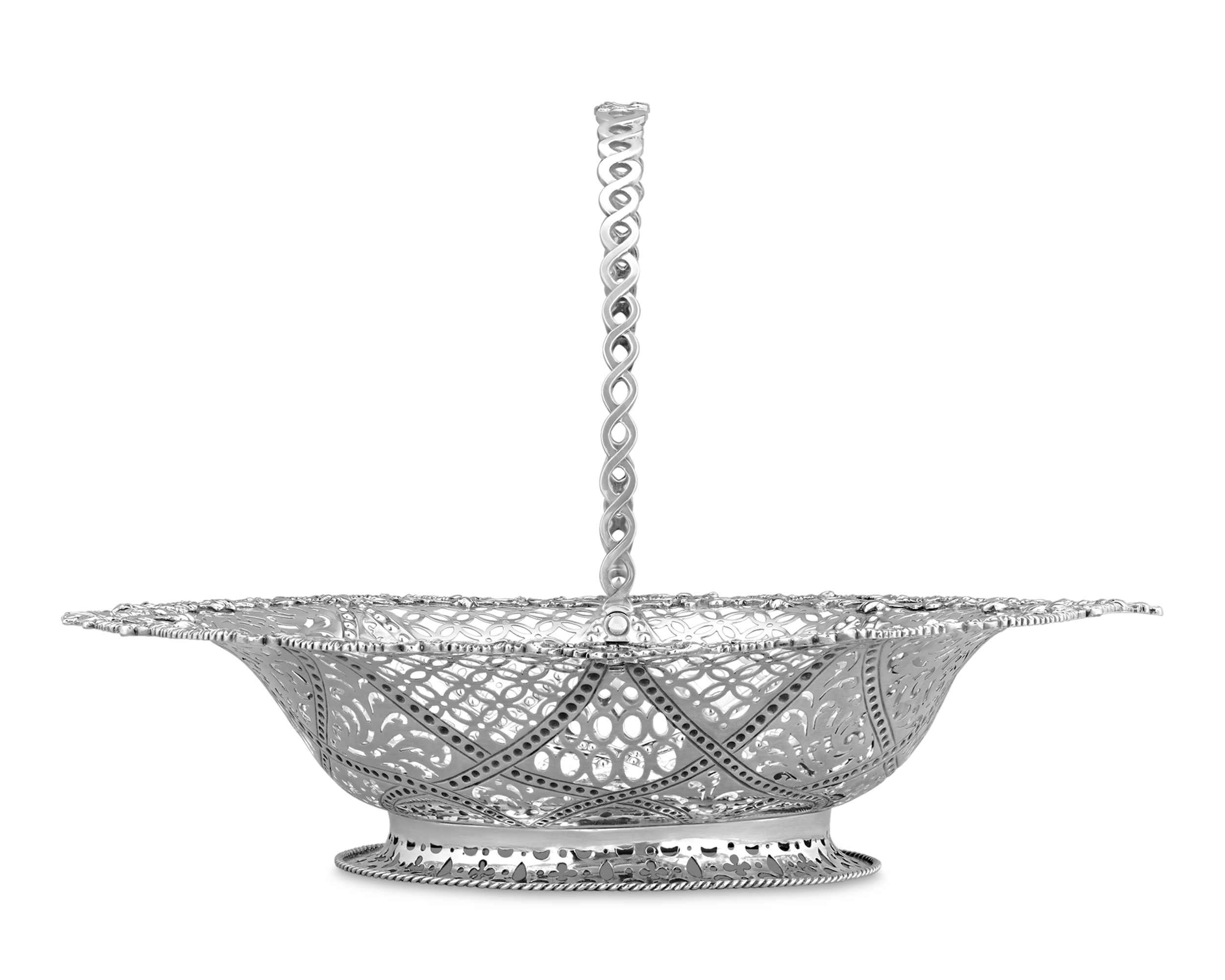 Georgian Silver Cake Basket by William Tuite