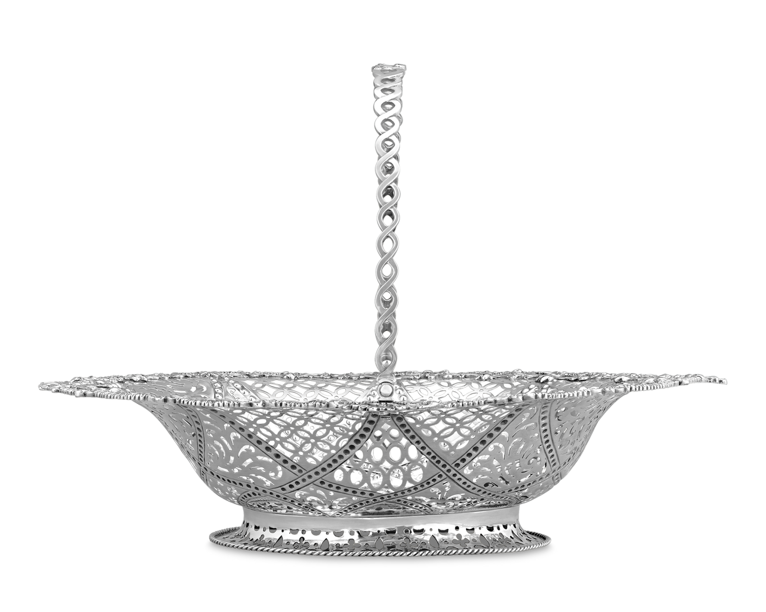 Georgian Silver Cake Basket by William Tuite