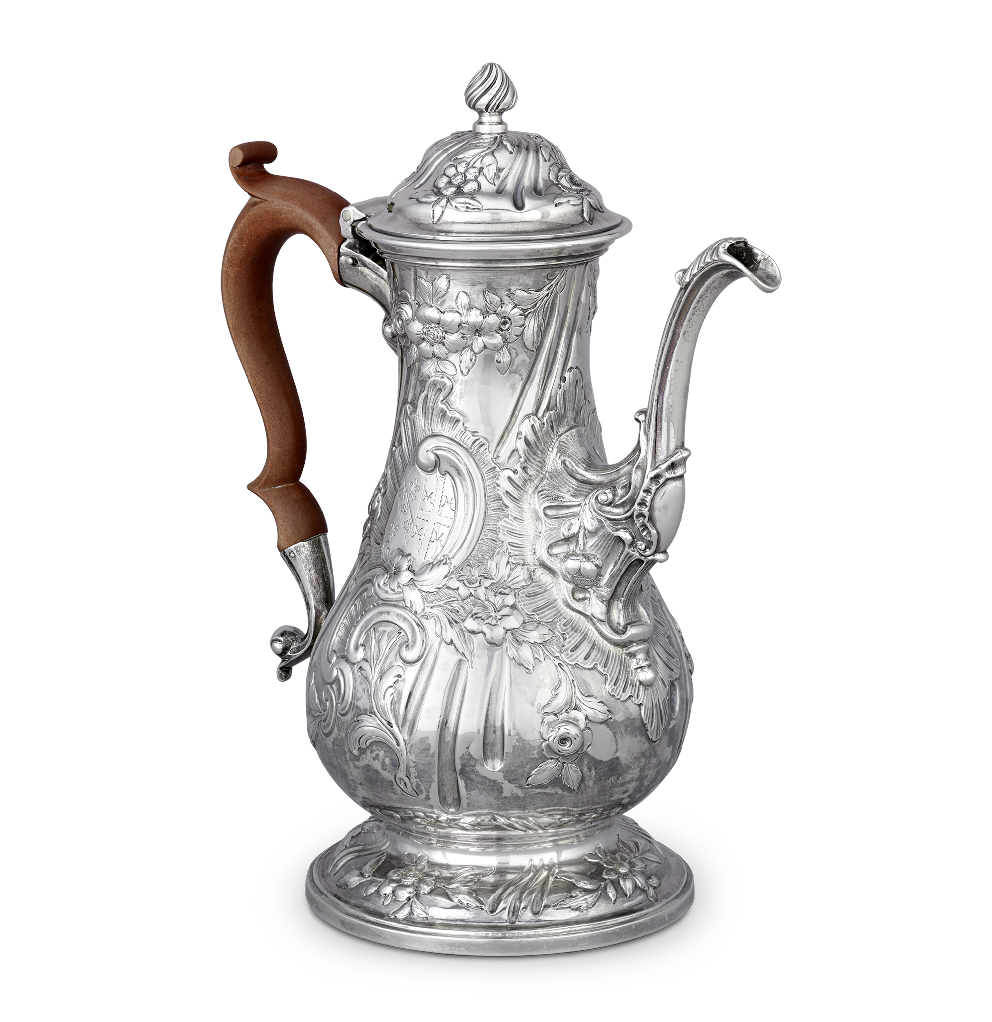 Georgian Silver Coffee Pot by John Harvey