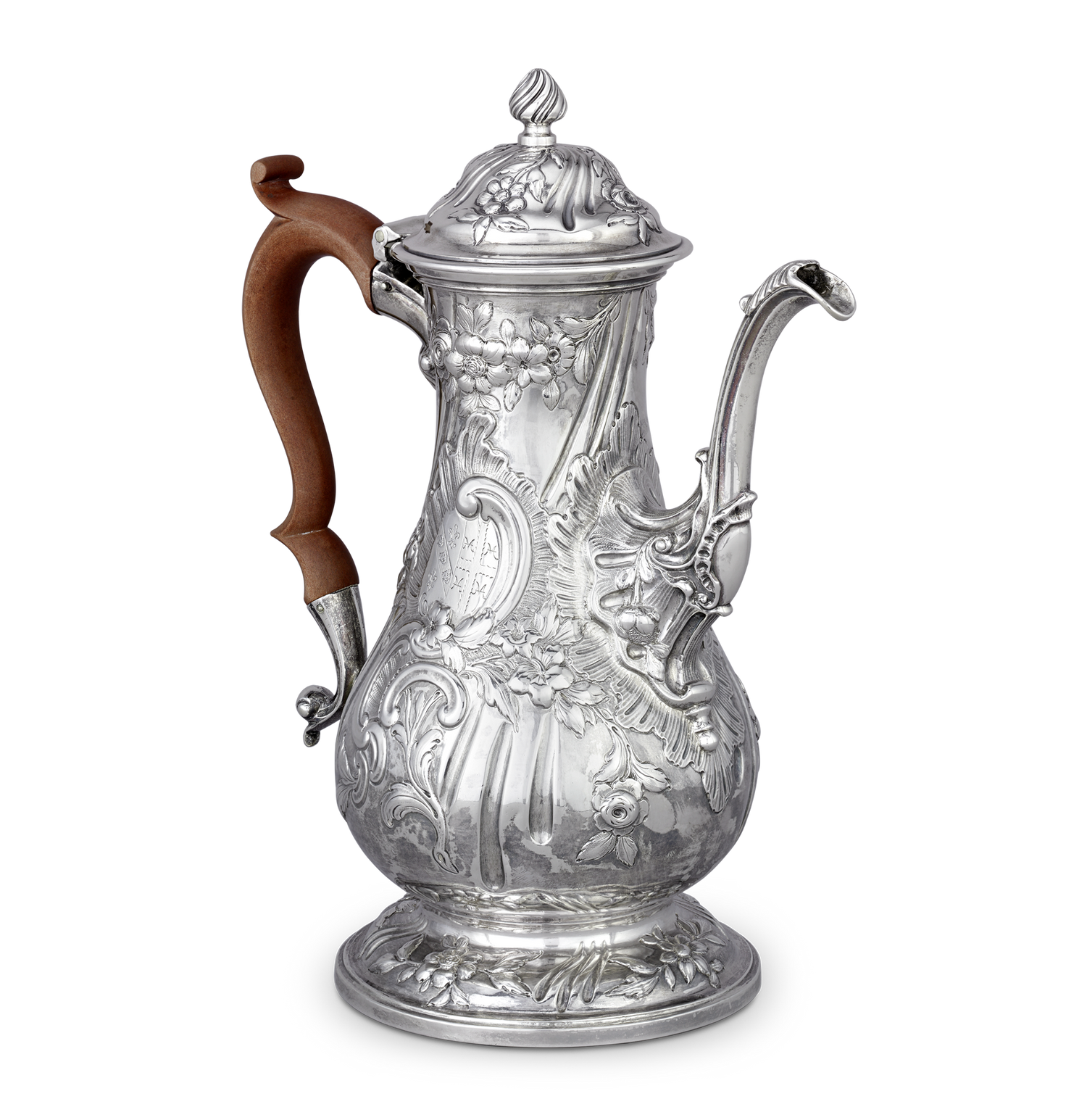 Georgian Silver Coffee Pot by John Harvey