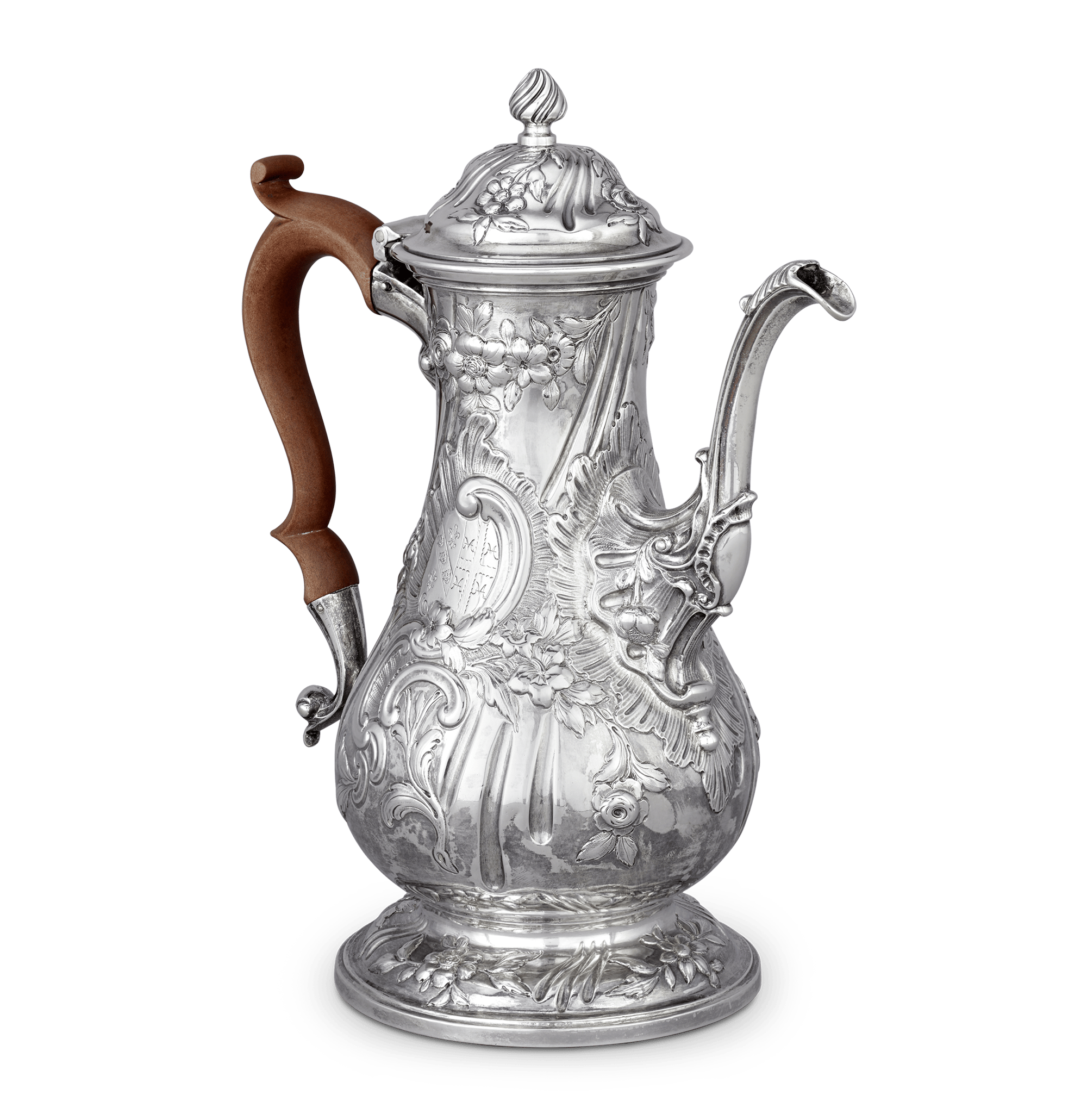 Georgian Silver Coffee Pot by John Harvey