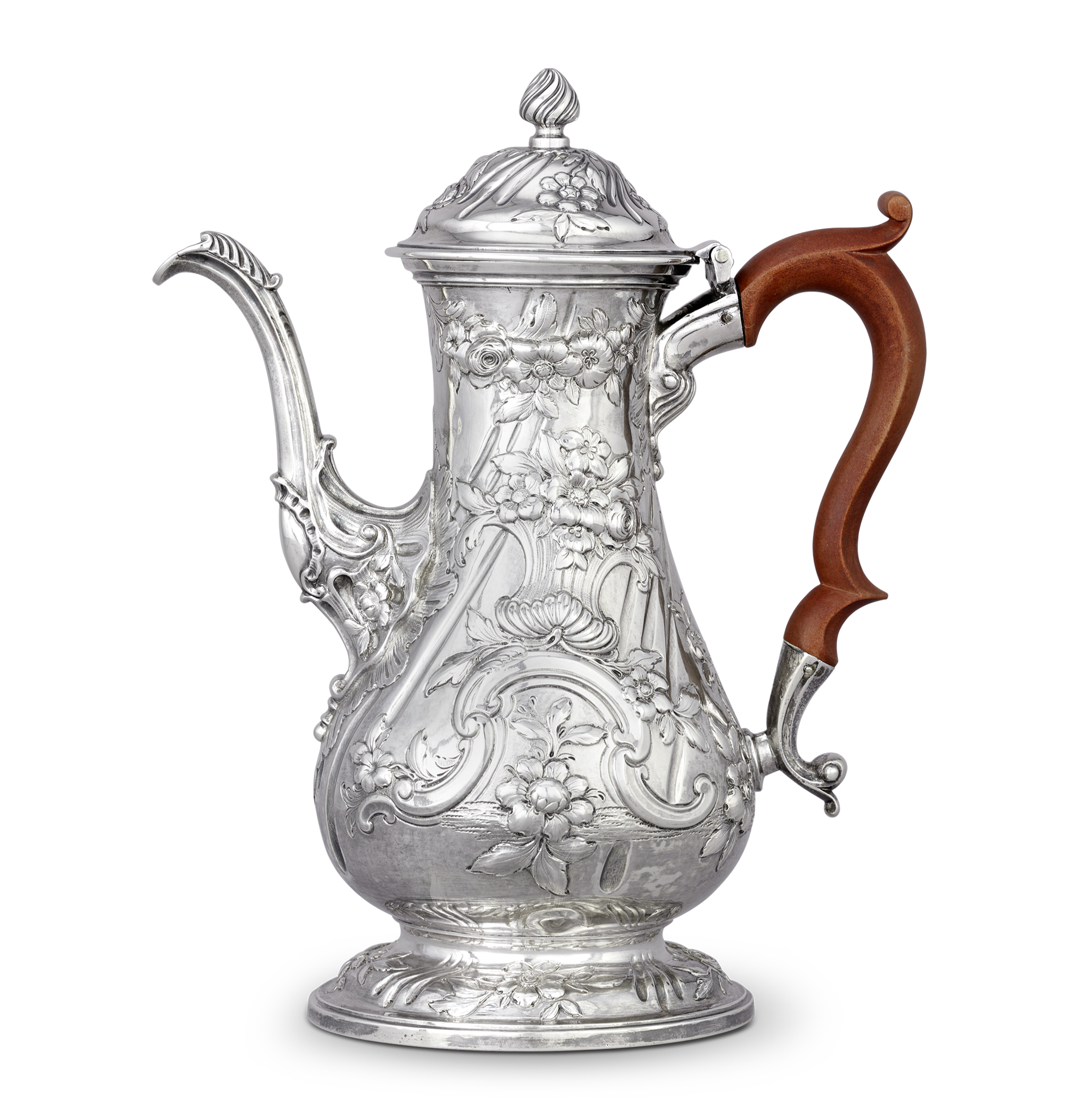 Georgian Silver Coffee Pot by John Harvey